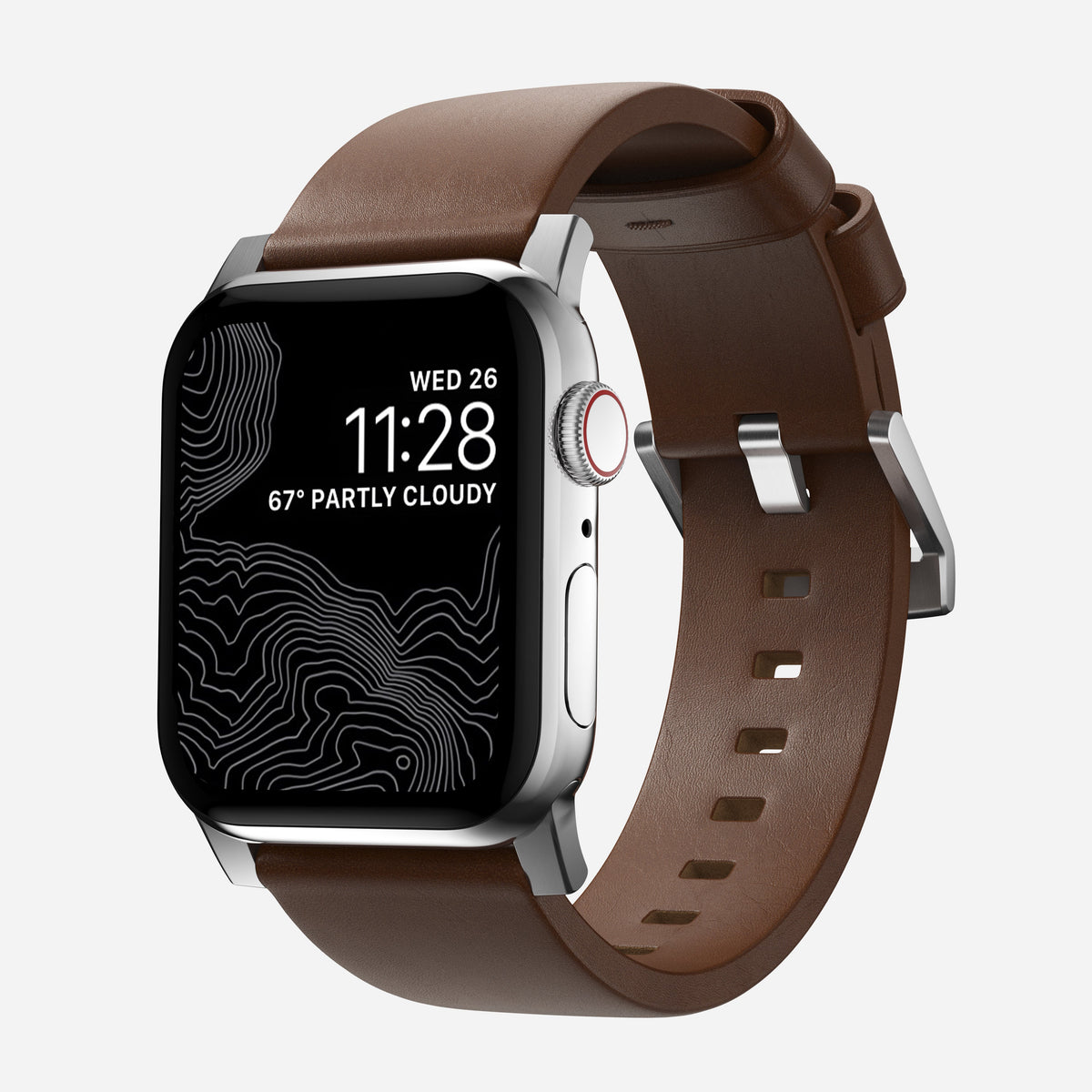 Nomad Modern Leather Band for Apple Watch Ultra 3 / 2 / 1 - 49mm - Brown #color_brown