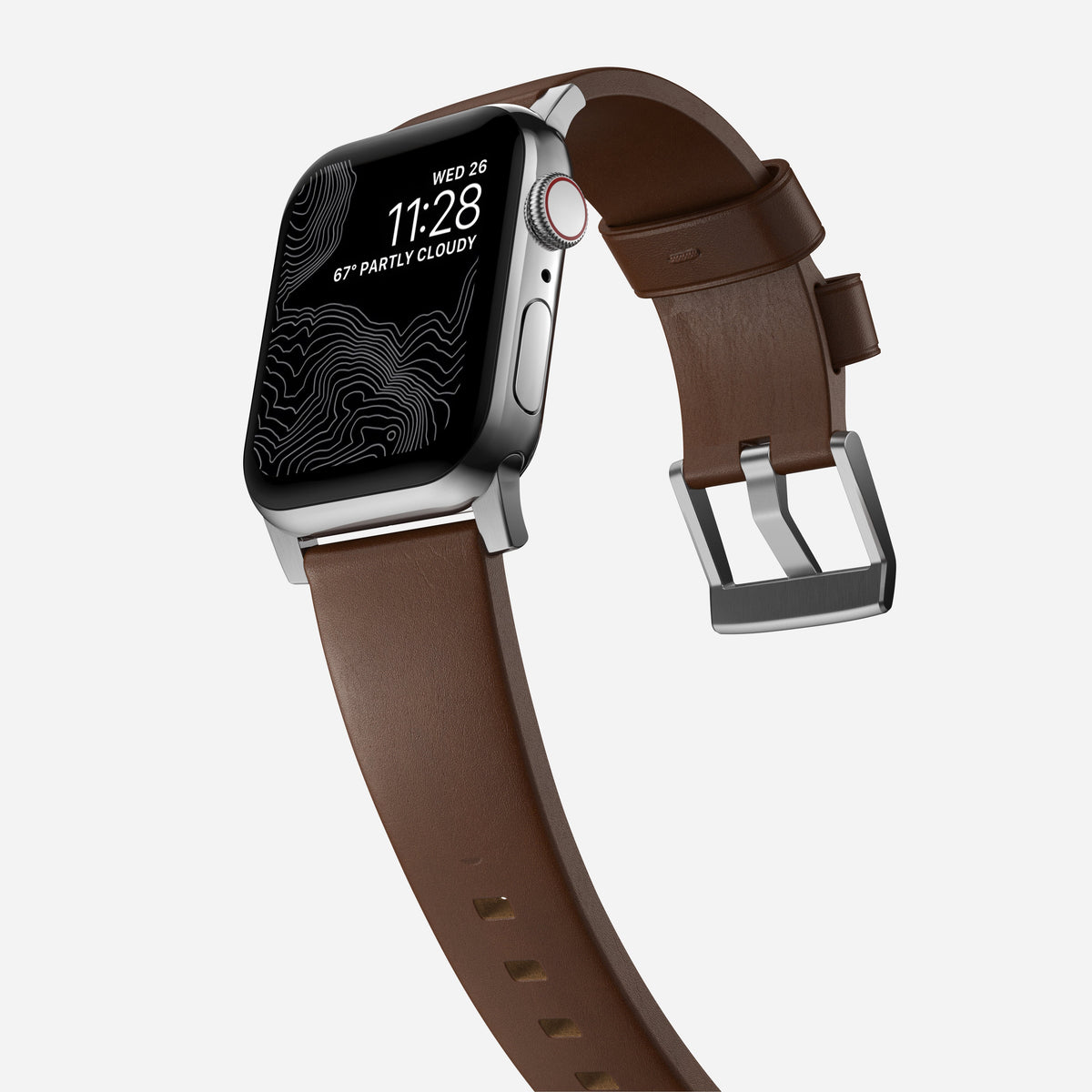 Nomad Modern Leather Band for Apple Watch Ultra 3 / 2 / 1 - 49mm - Brown #color_brown
