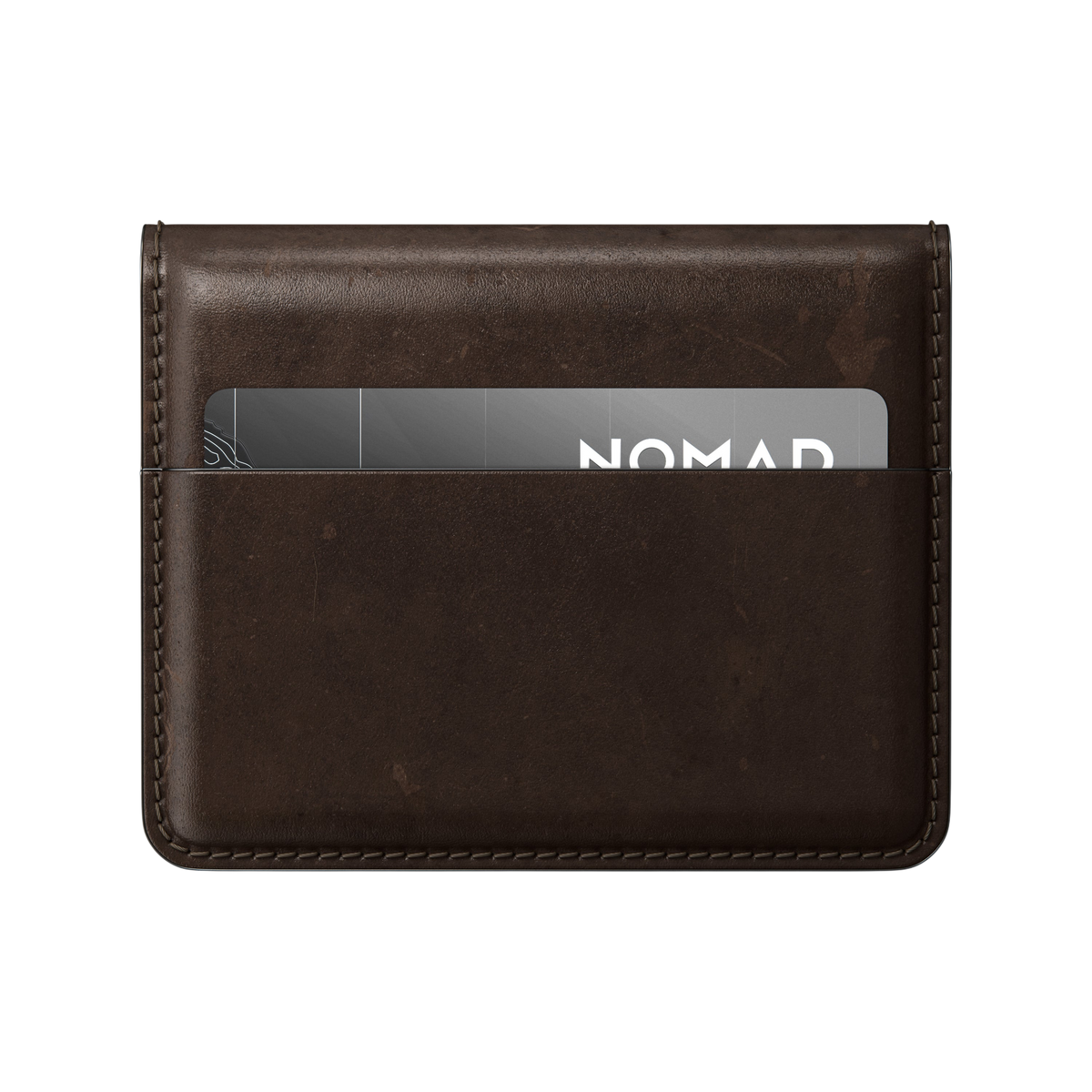 Nomad Card Wallet Plus (Horween Leather) - Rustic Brown
