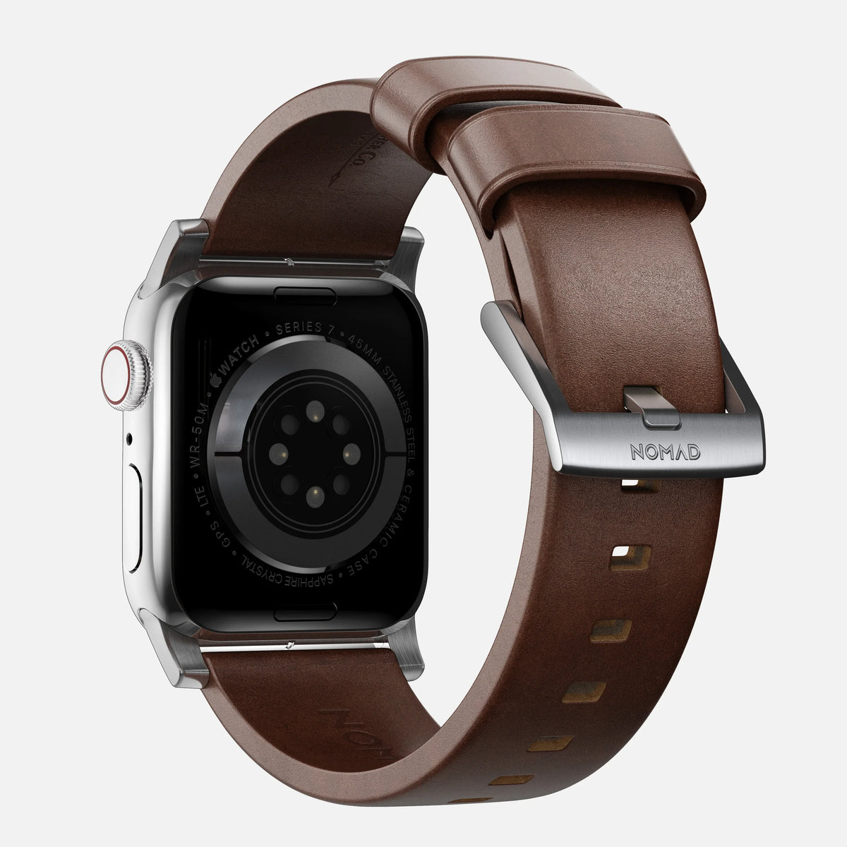 Nomad Modern Leather Band for Apple Watch Ultra 3 / 2 / 1 - 49mm - Rustic Brown #color_rustic-brown