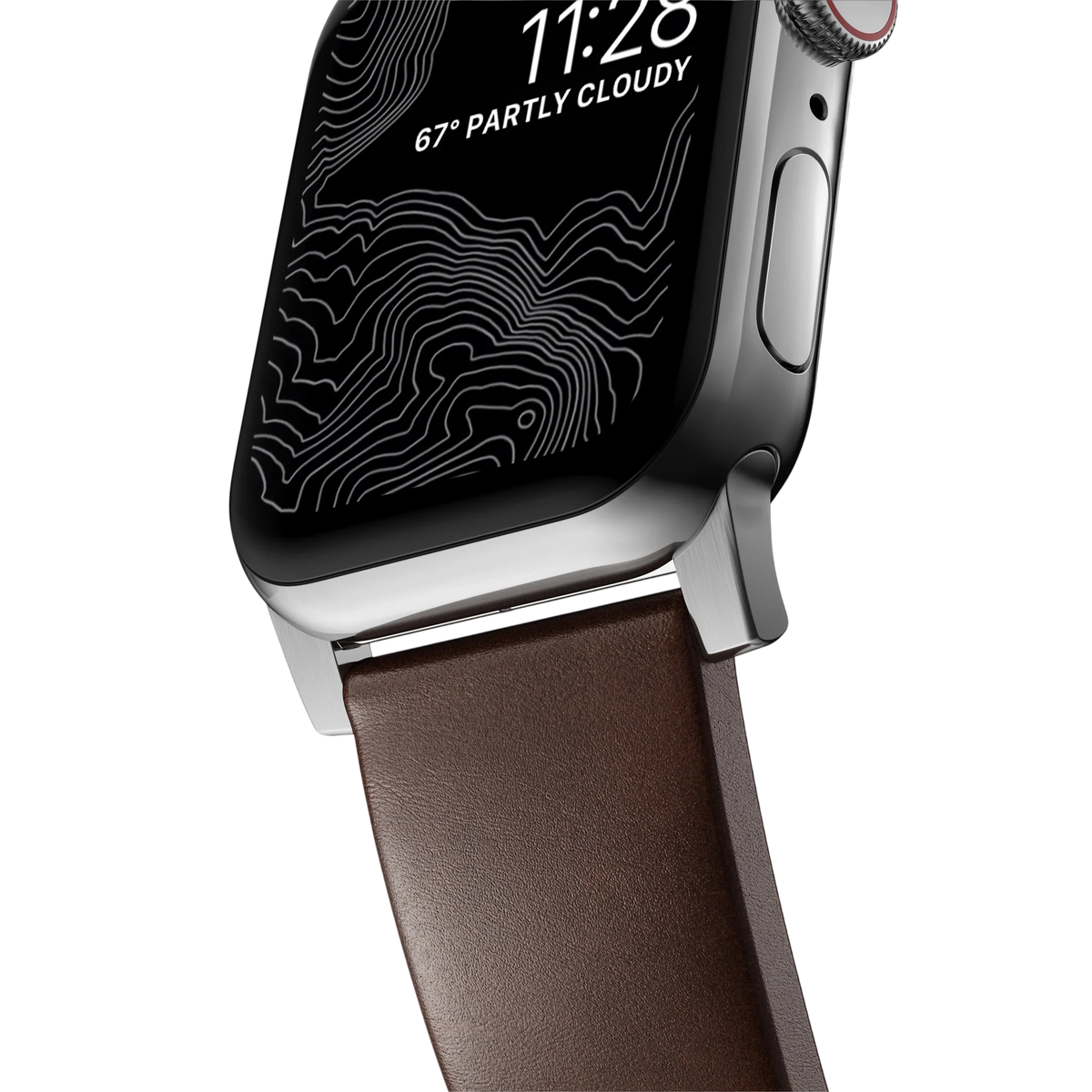 Nomad Modern Leather Band for Apple Watch Ultra 3 / 2 / 1 - 49mm - Rustic Brown #color_rustic-brown