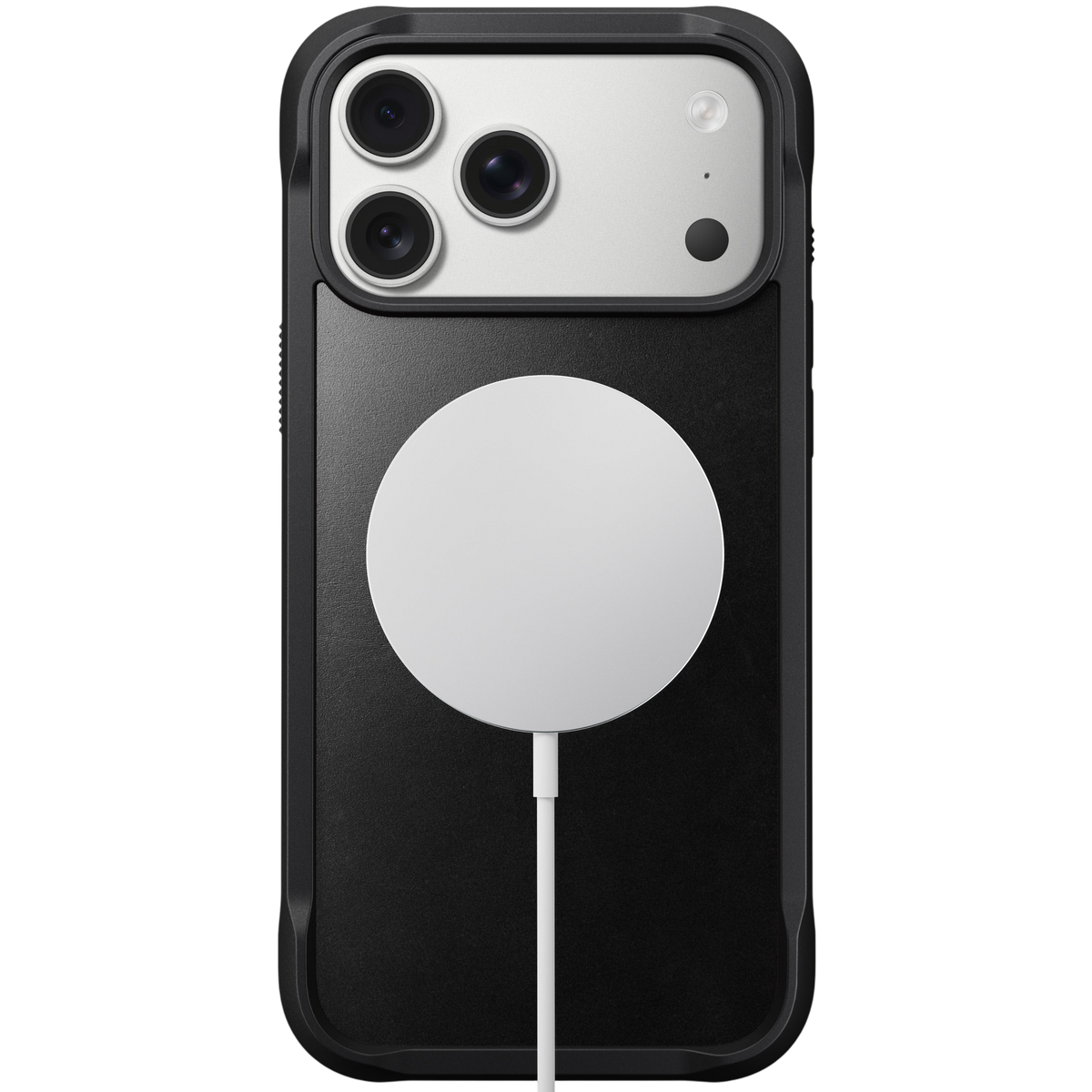 Nomad Rugged Leather Case for iPhone 17 Pro (Horween) - Black #color_black