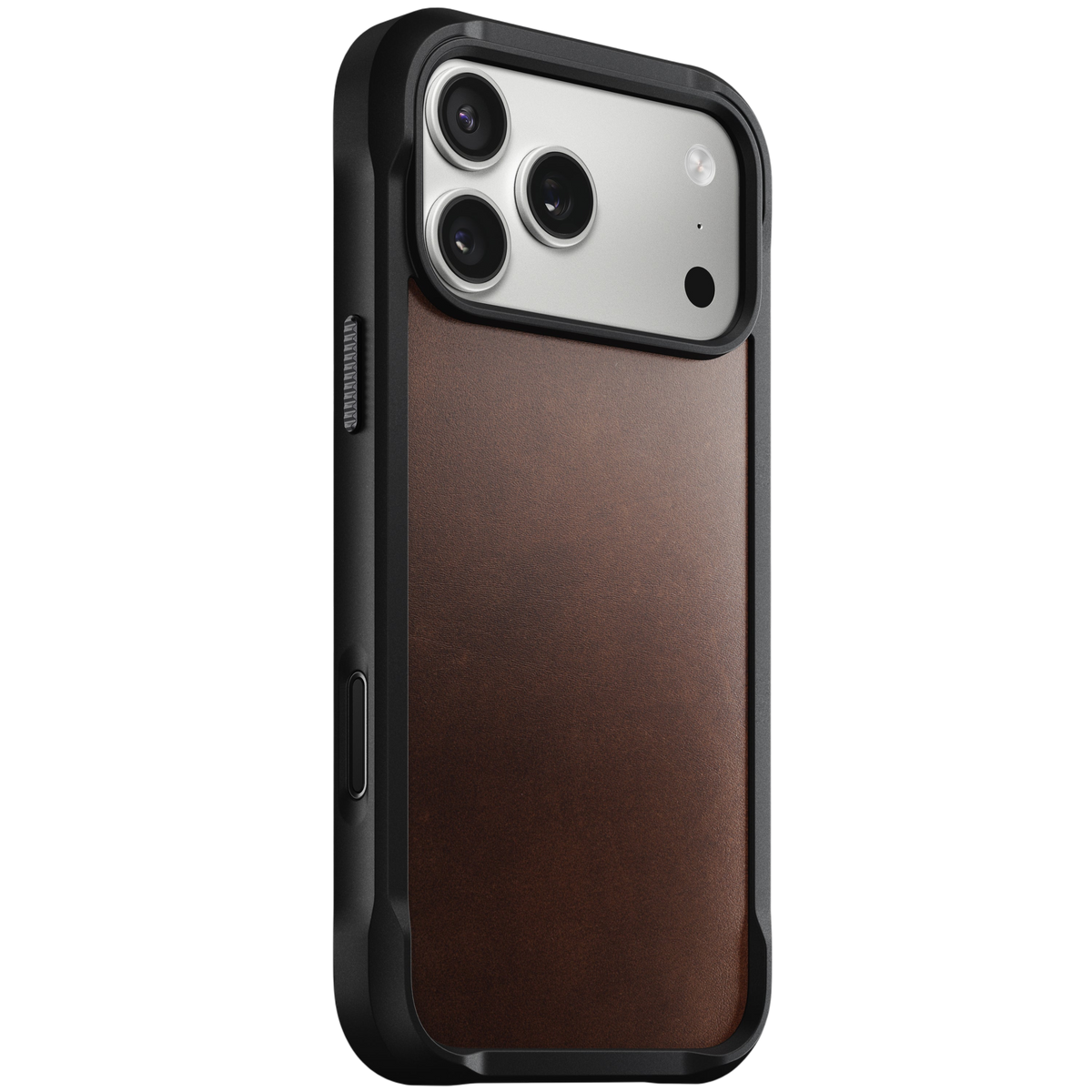 Nomad Rugged Leather Case for iPhone 17 Pro (Horween) - Rustic Brown #color_rustic-brown