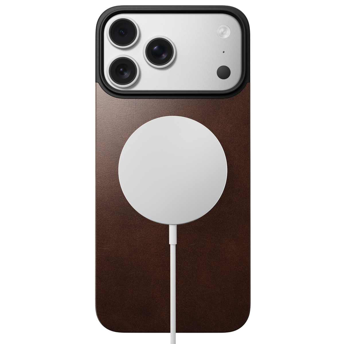 Nomad Mag Leather Back Case for iPhone 17 Pro Max - Rustic Brown #color_rustic-brown