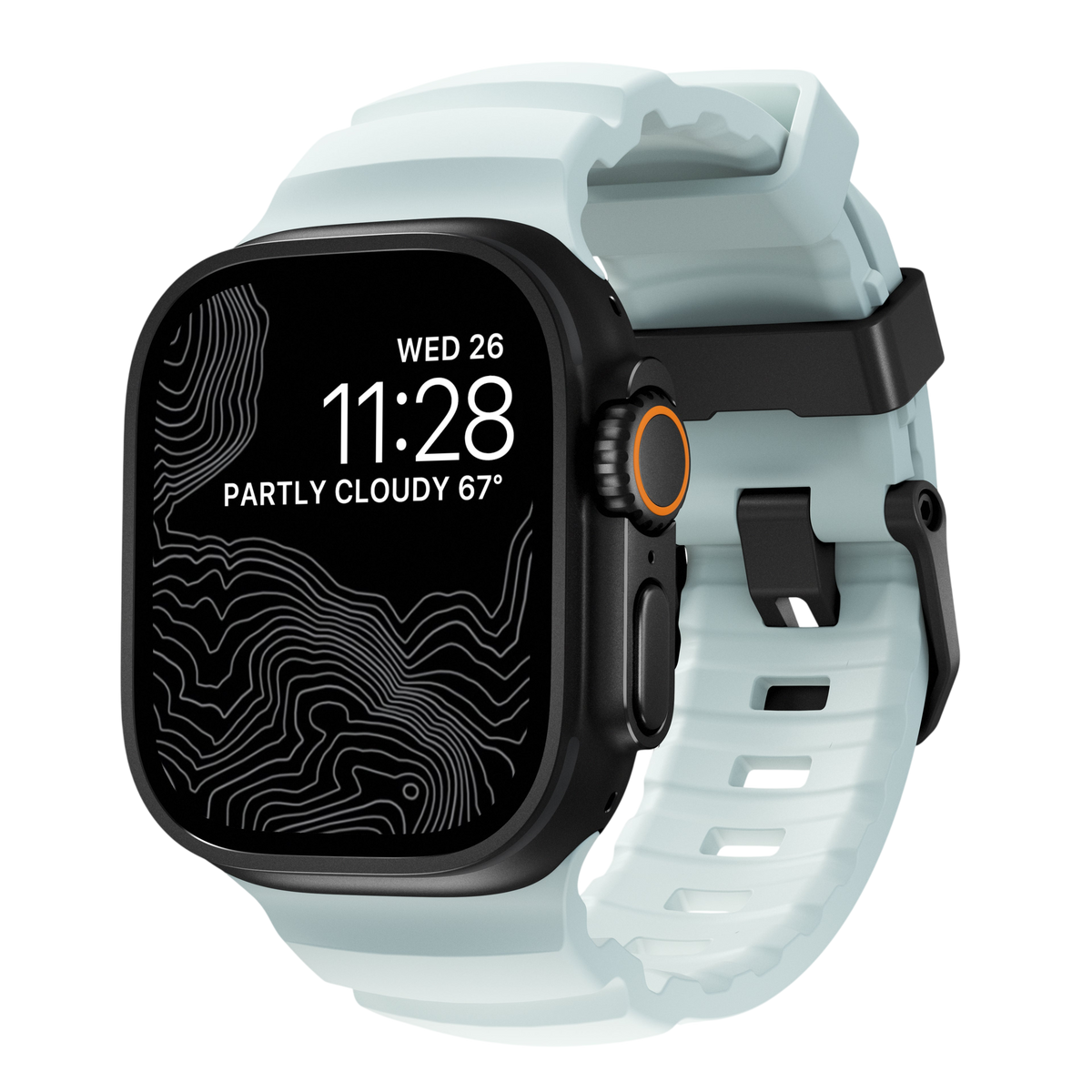 Nomad Rocky Point Band for Apple Watch 49mm / 46mm / 45mm - Icy Blue Glow #color_icy-blue-glow