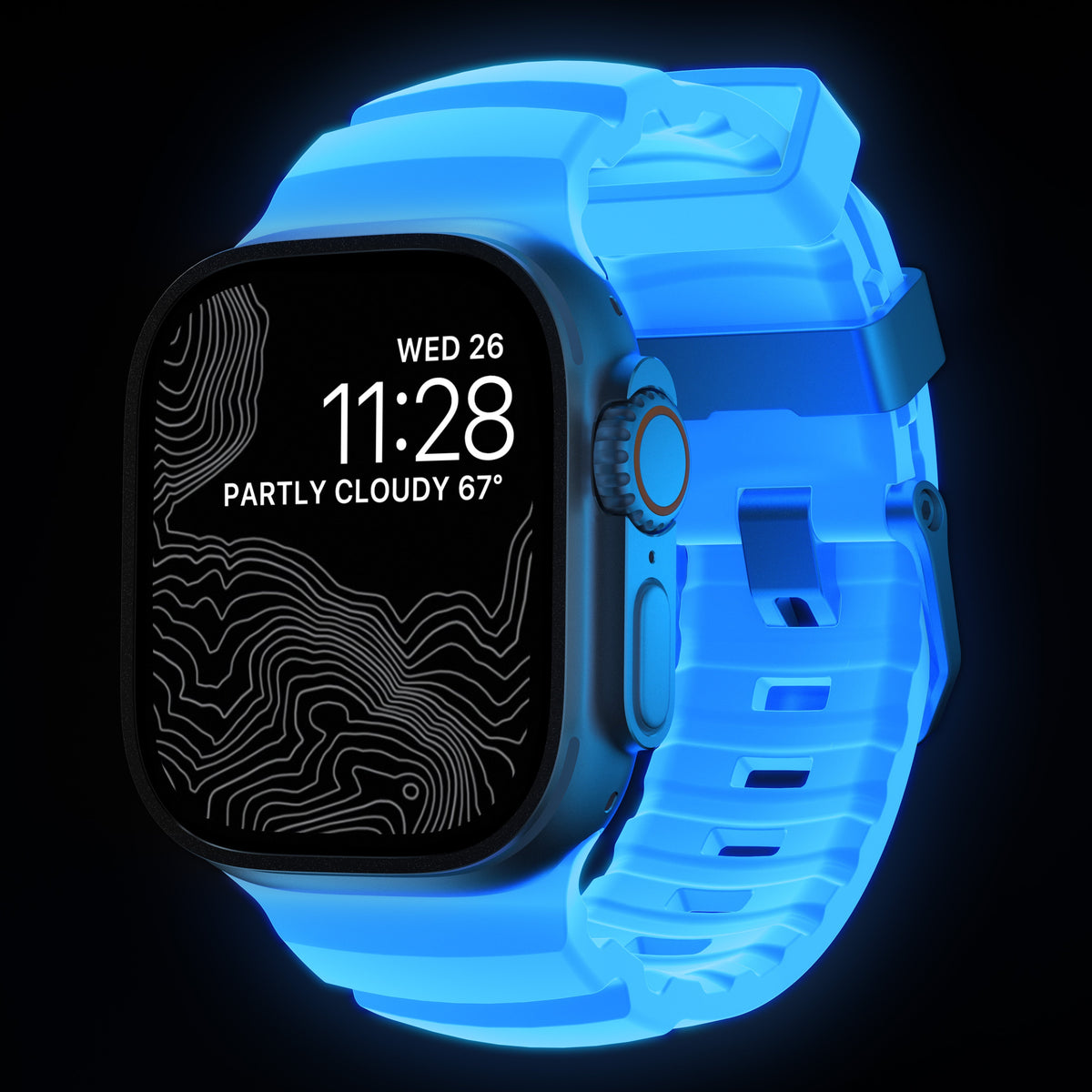 Nomad Rocky Point Band for Apple Watch 49mm / 46mm / 45mm - Icy Blue Glow