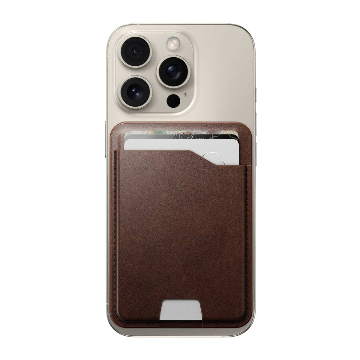 Nomad Leather Mag Wallet with Find My Tracking