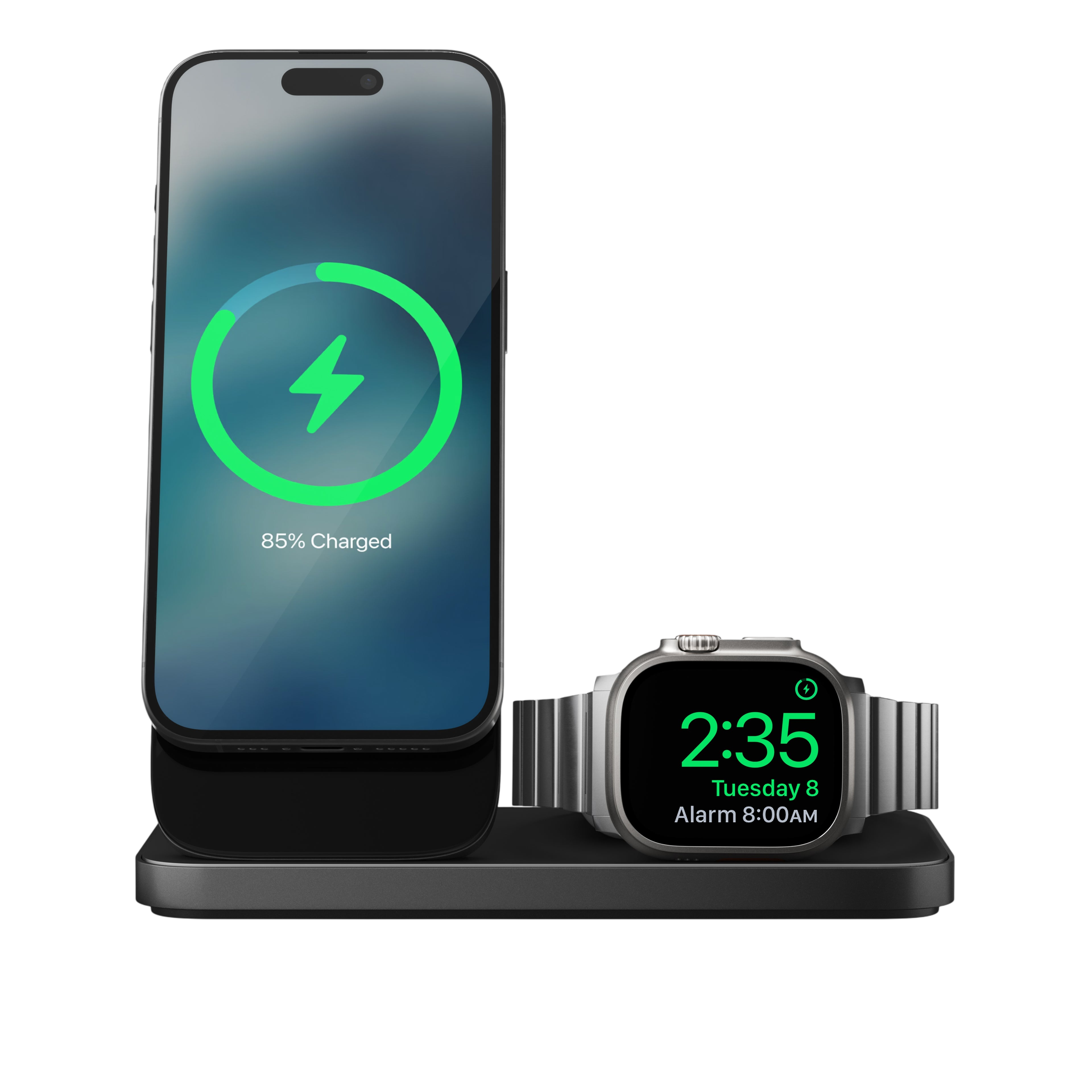شاحن Nomad Stand One Max Qi2 3-in-1 Charging Hub (3rd Gen)