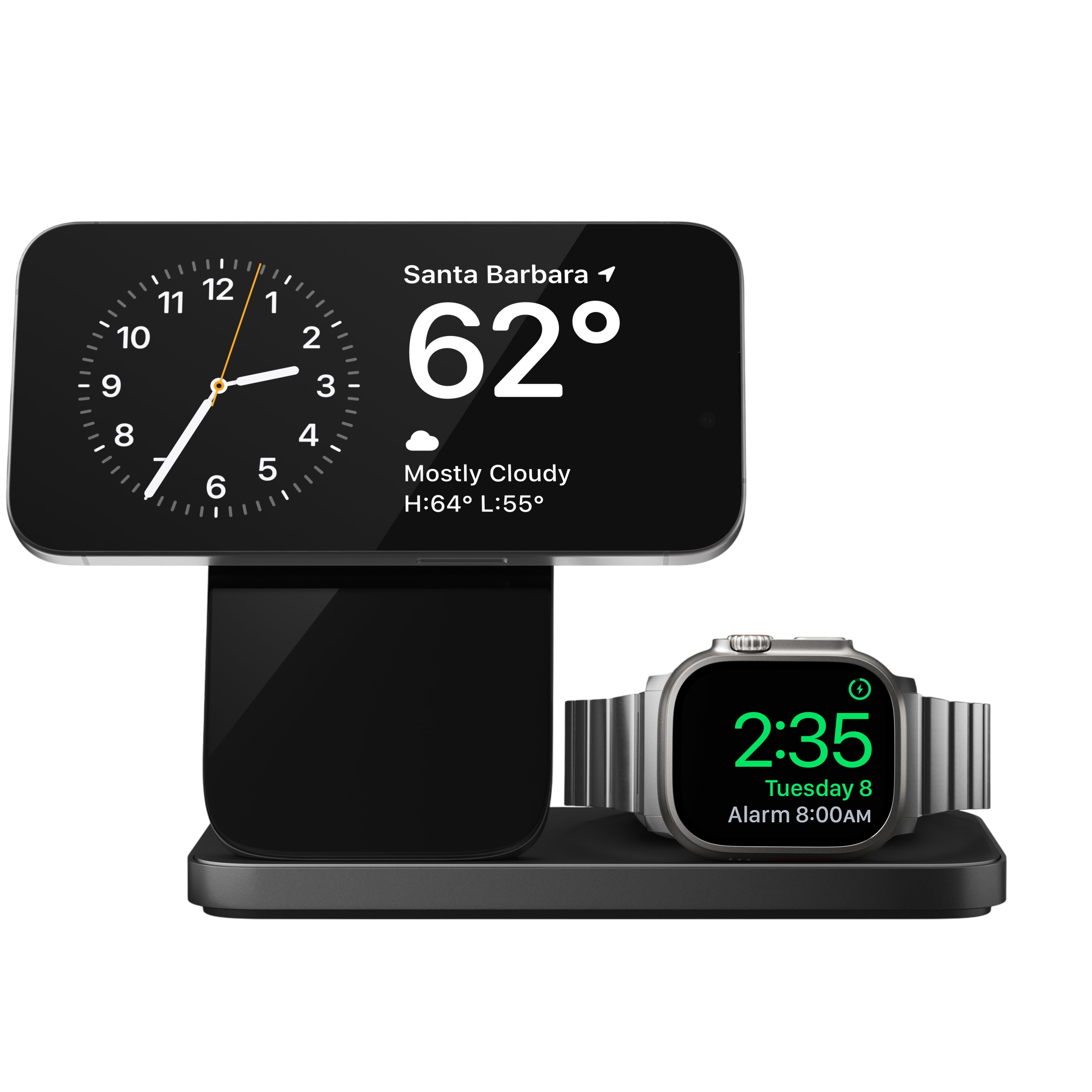 شاحن Nomad Stand One Max Qi2 3-in-1 Charging Hub (3rd Gen)