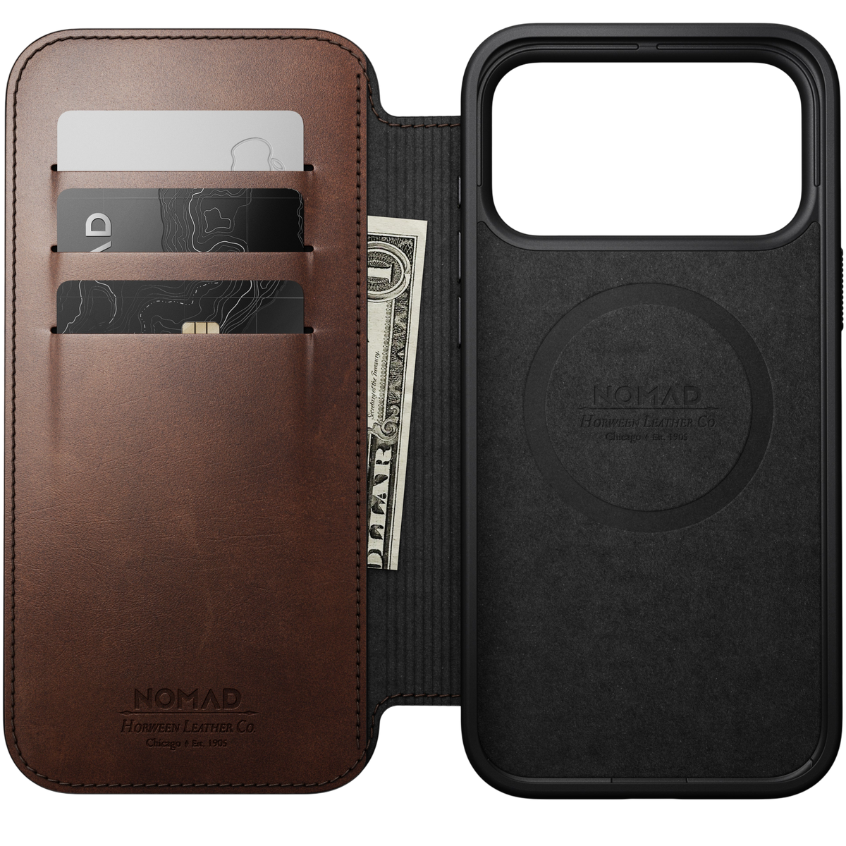 Nomad Modern Leather Folio Case for iPhone 18 Pro Max
