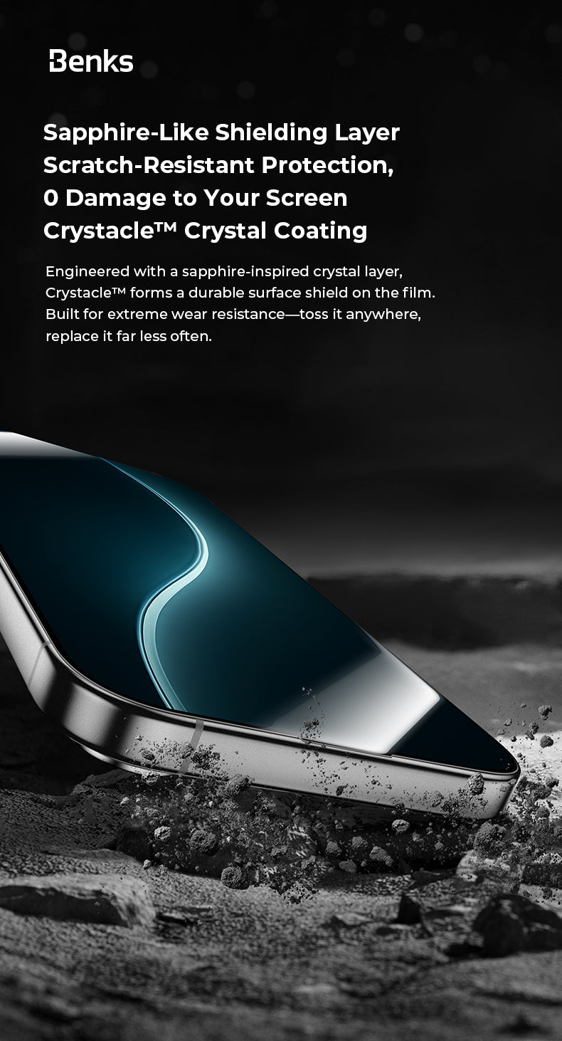 Benks GlassWarrior Sapphire Screen Protector for iPhone 17 Pro Max / 17 Pro / Air / 17