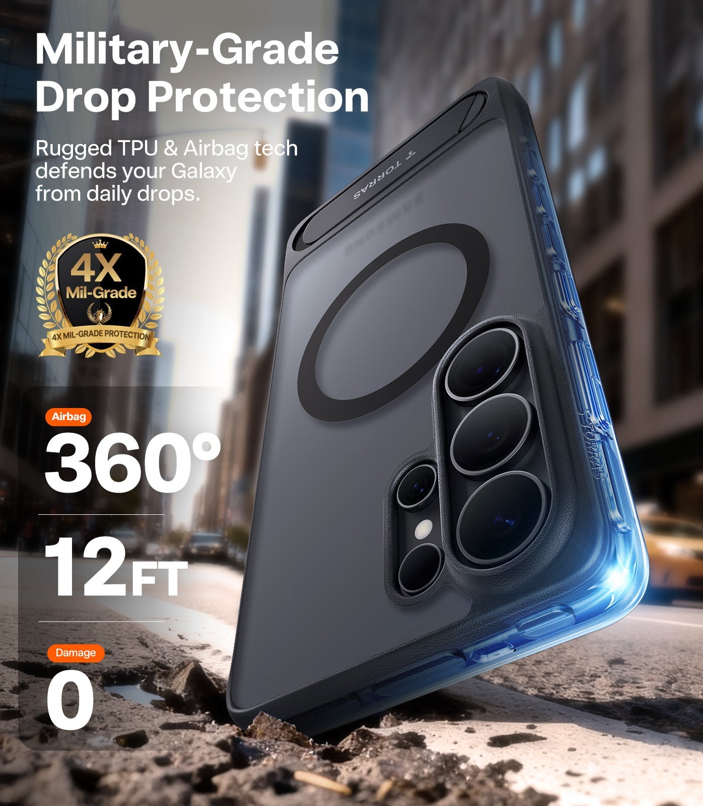 TORRAS Ostand L1 Guardian for Samsung Galaxy S26 Ultra - Black