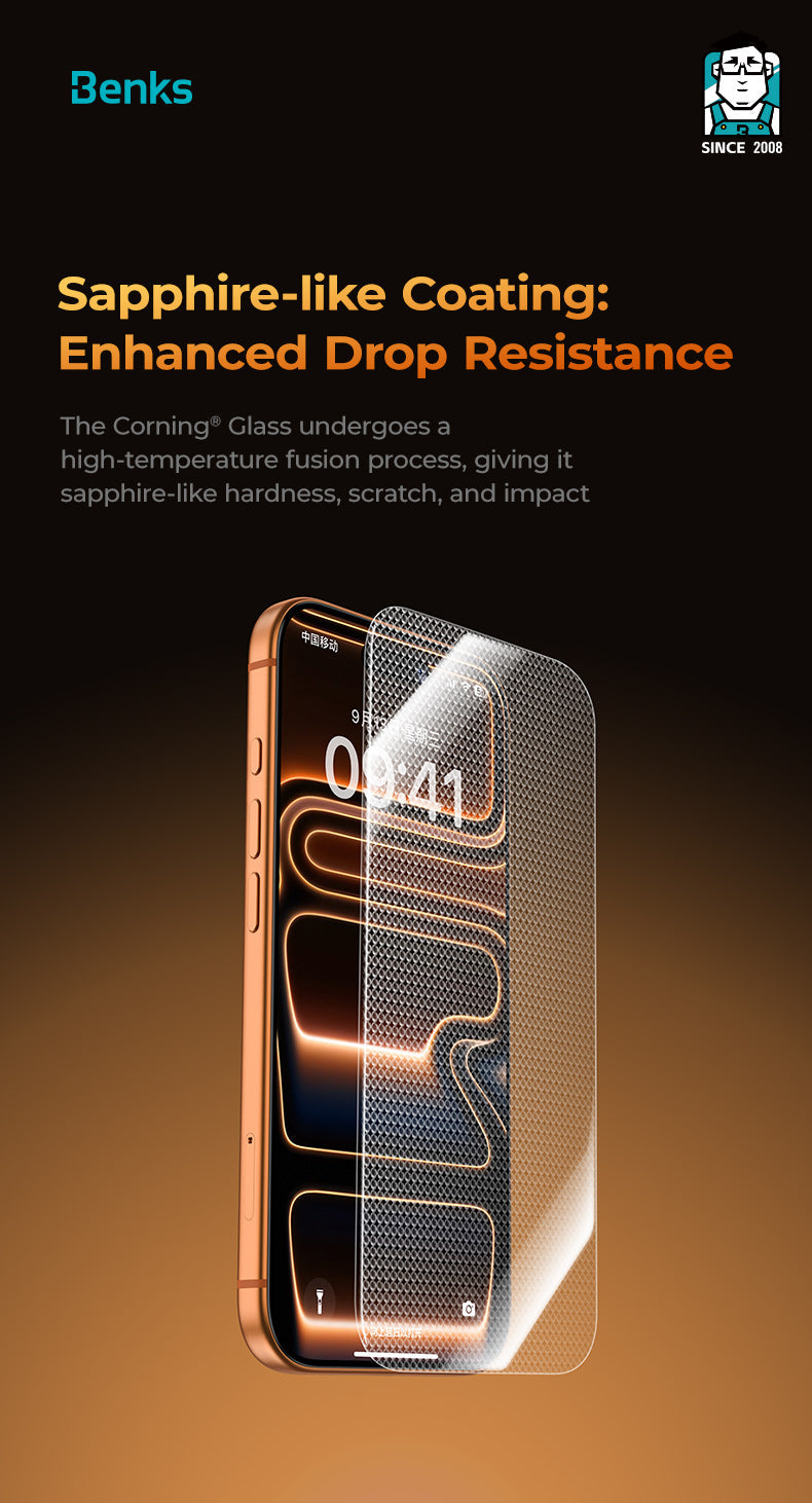 Benks GlassWarrior Sapphire V2.0 Screen Protector for iPhone 17 Pro & Pro Max