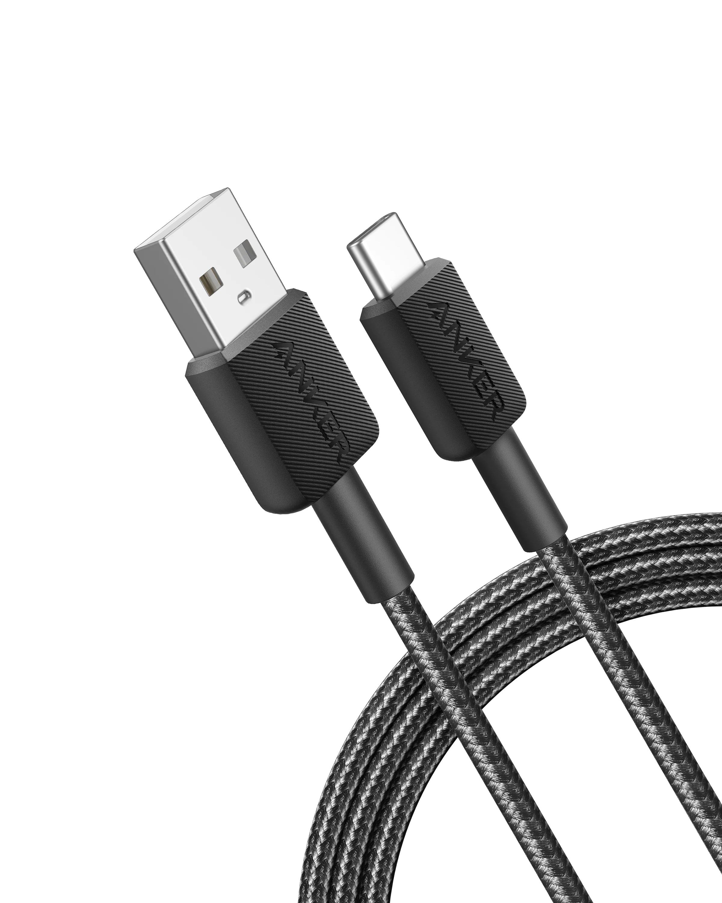 كابل أنكر 322 USB-A إلى USB-C مضفر 0.9م مع ضمان لمدة 18 شهرًا