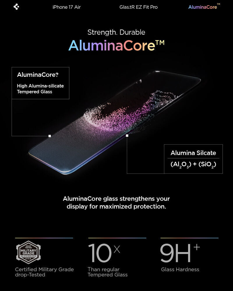 واقي شاشة Spigen GLAS.tR EZ Fit Screen Protector for iPhone Air (1-Pac