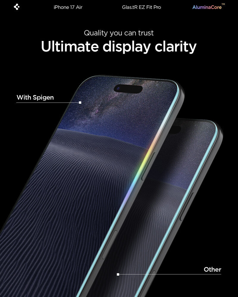 واقي شاشة Spigen GLAS.tR EZ Fit Screen Protector for iPhone Air (1-Pac