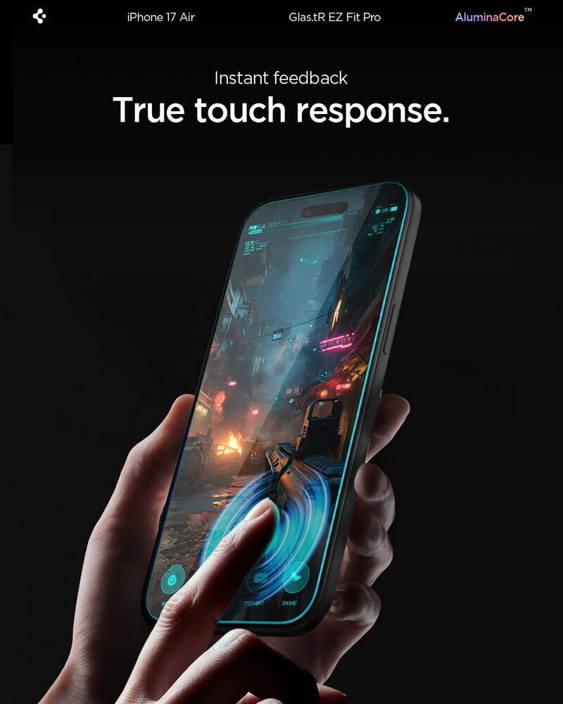 واقي شاشة Spigen GLAS.tR EZ Fit Screen Protector for iPhone Air (1-Pac