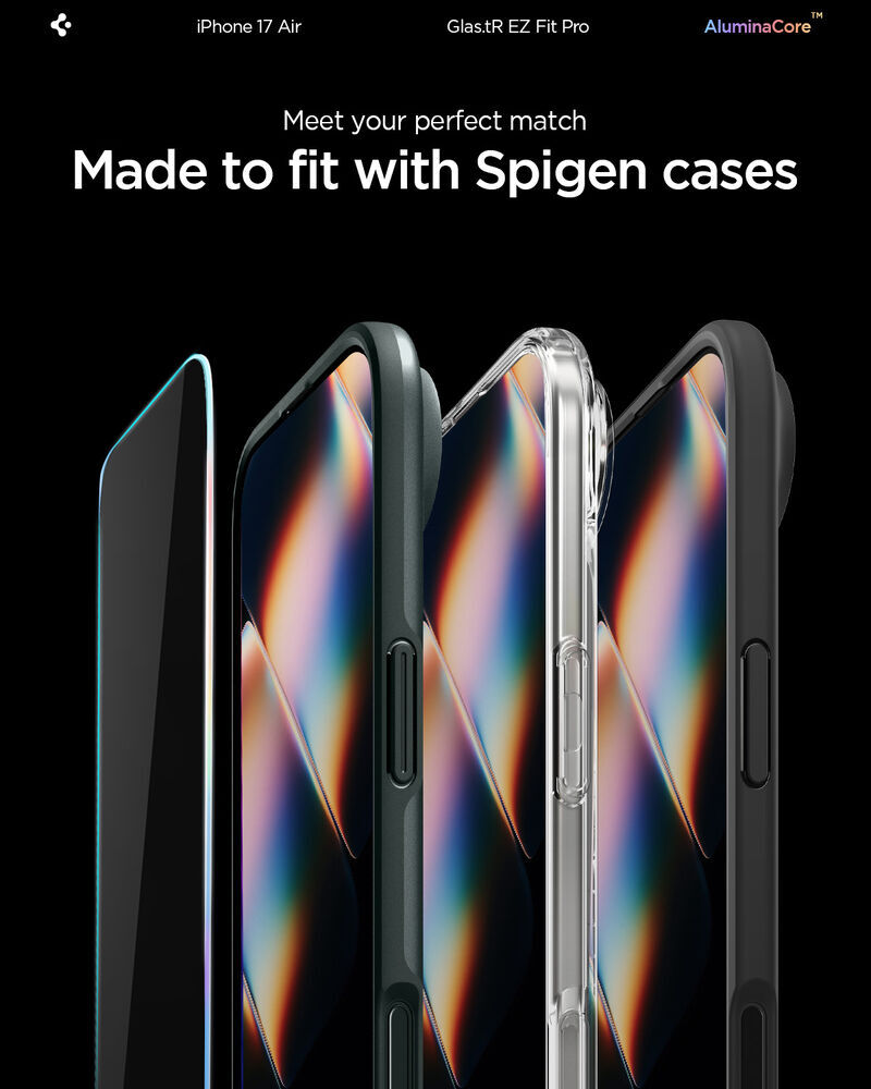 واقي شاشة Spigen GLAS.tR EZ Fit Screen Protector for iPhone Air (1-Pac