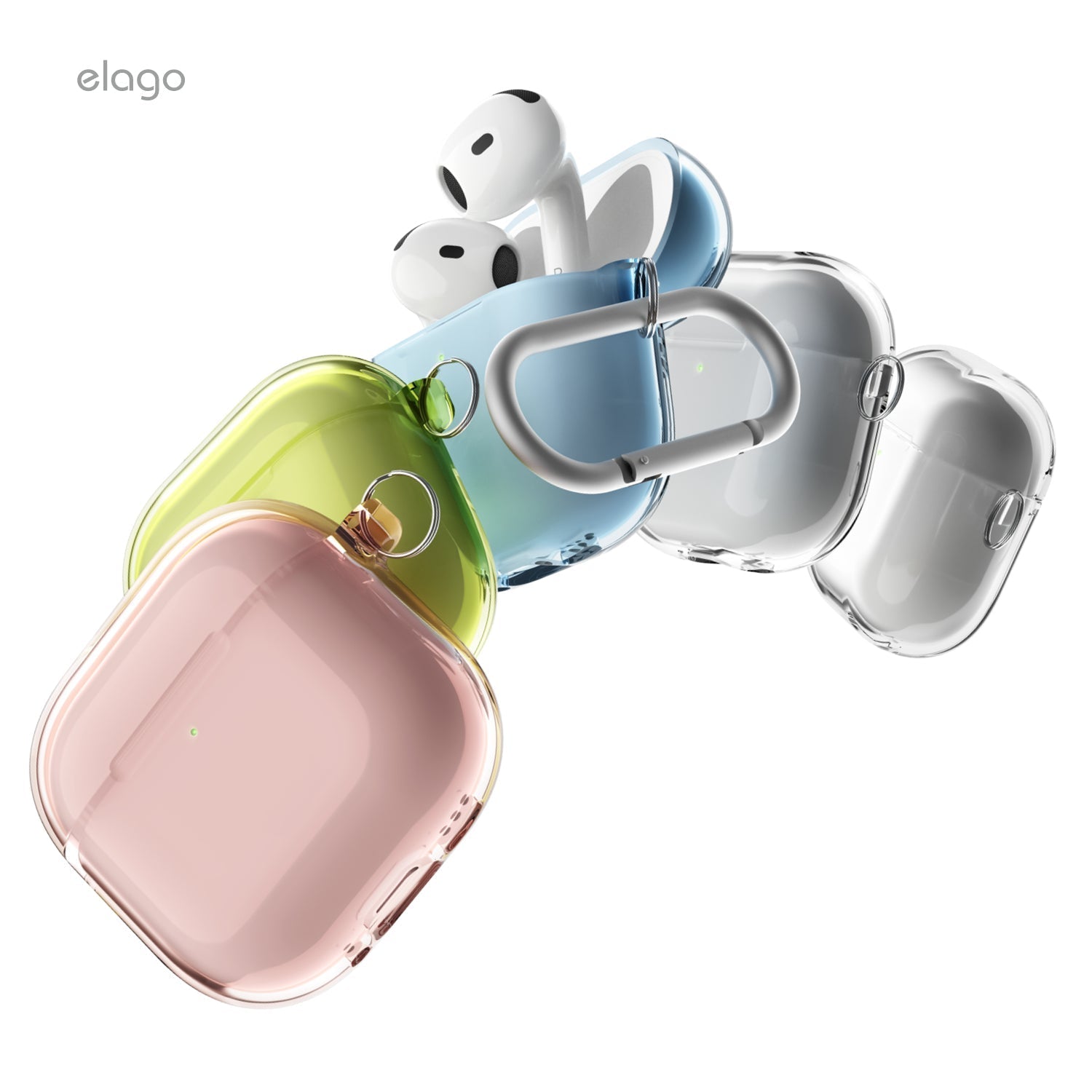 حافظة إيلاغو الشفافة لتعليق AirPods 4