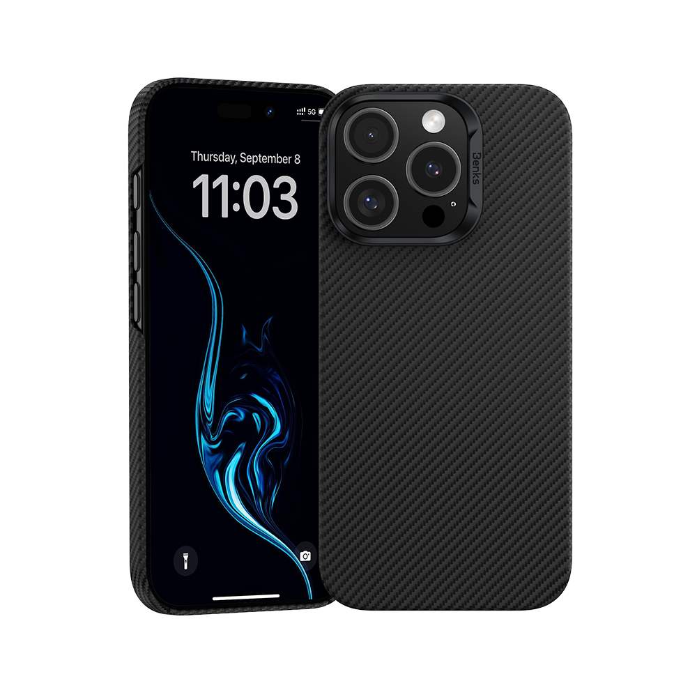 غلاف بنكس أرمور إير مصنوع من كيفلار® 600D لآيفون 16 برو ماكس