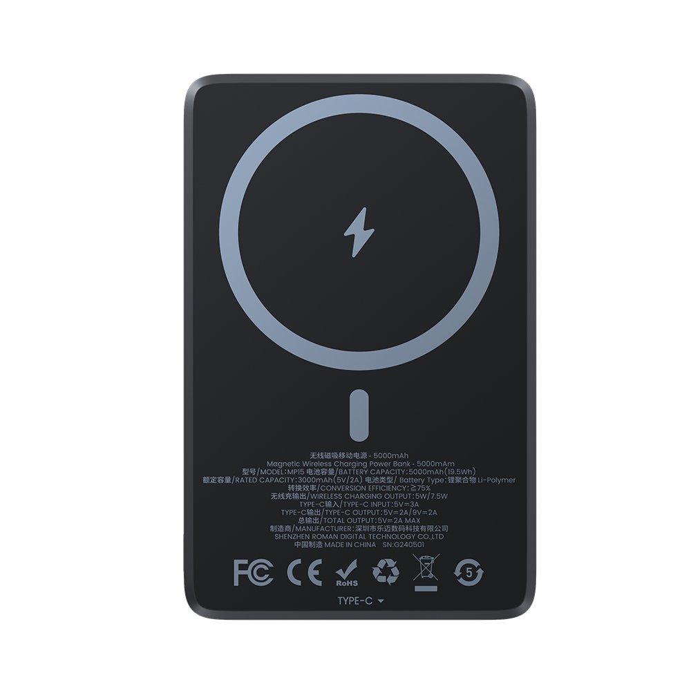 باور بانك Benks ArmorGo Ultra Slim Magsafe & USB-C Power Bank 5000mAh
