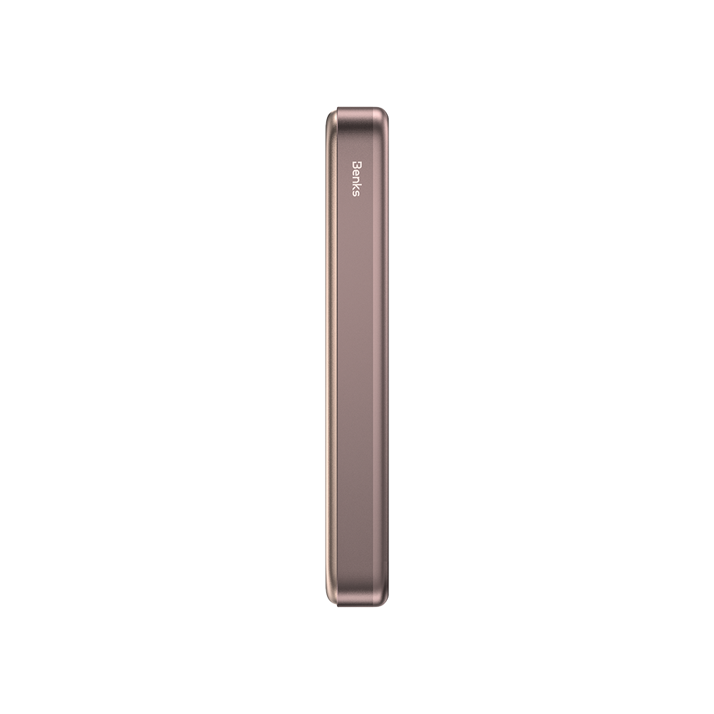 Benks ArmorGo Qi2 MagSafe and USB-C Slim Power Bank 10000mAh - DawnLight Gold