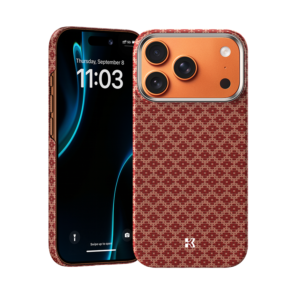 Benks ArmorGrid ArmorAir Case built with Kevlar® for iPhone 17 Pro & Pro Max - Terra Orange #color_terra-orange
