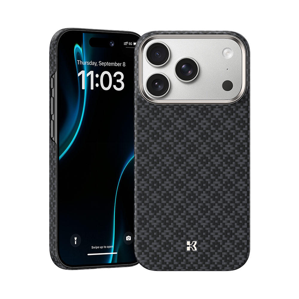 Benks ArmorGrid ArmorAir Case built with Kevlar® for iPhone 17 Pro & Pro Max - Obsidian Black #color_obsidian-black