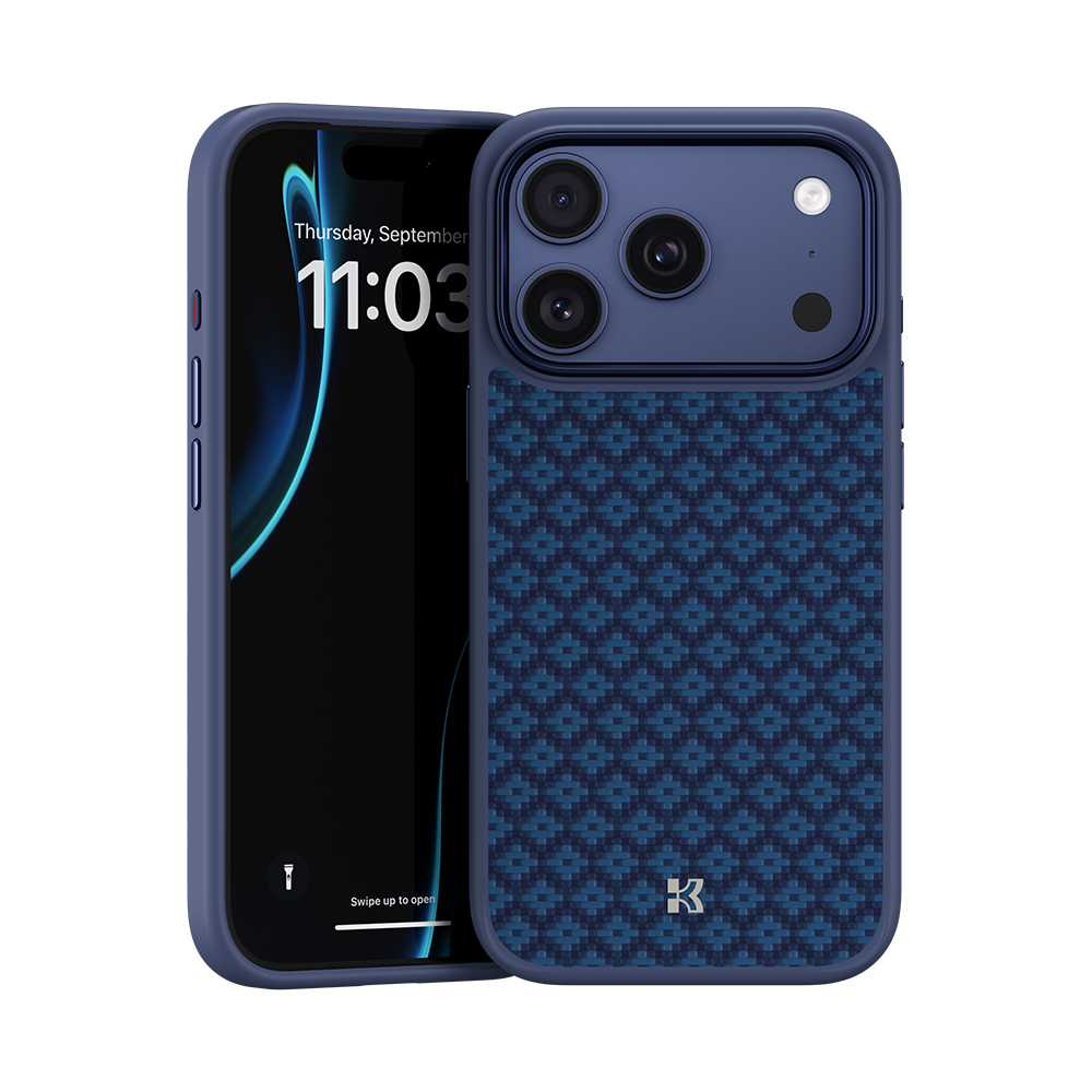 Benks ArmorGrid ArmorPro Case built with Kevlar® for iPhone 17 Pro & Pro Max - Blue #color_blue