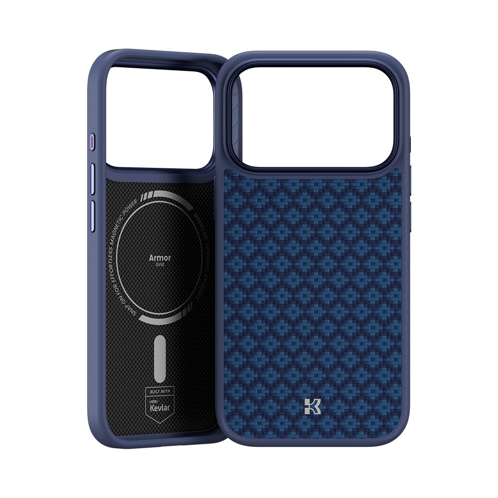 Benks ArmorGrid ArmorPro Case built with Kevlar® for iPhone 17 Pro & Pro Max - Blue #color_blue