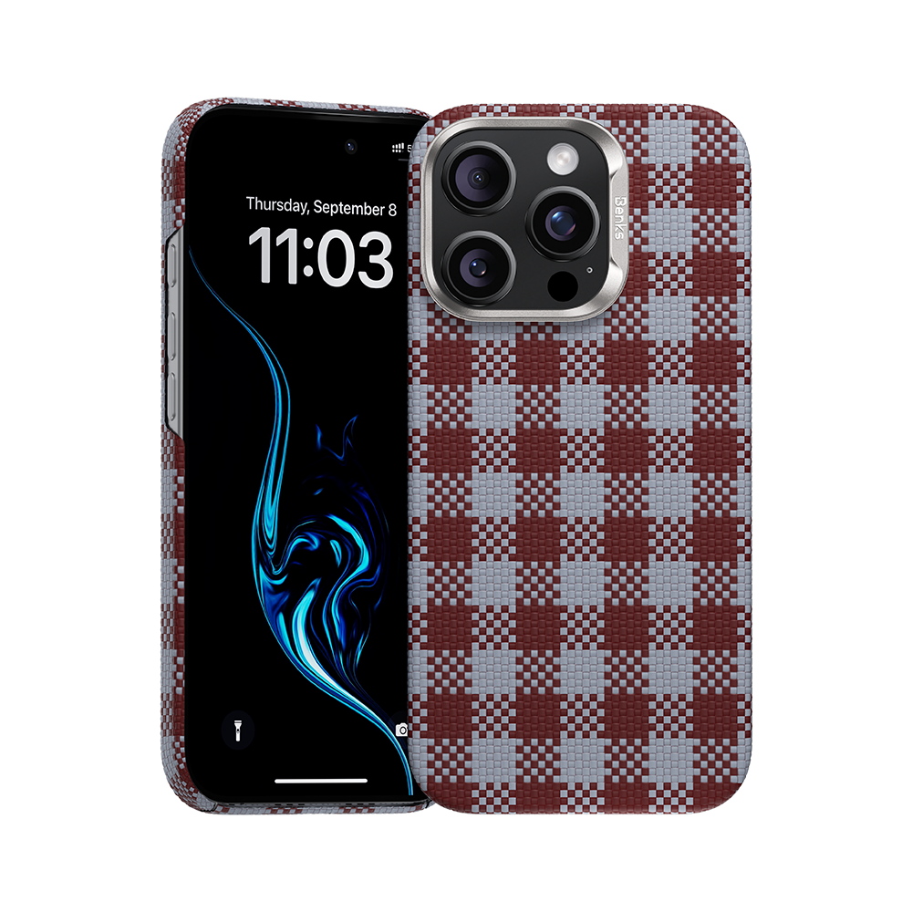 Benks ArmorVichy Case built with Kevlar® for iPhone 16 Pro Max - Red #pattern_red