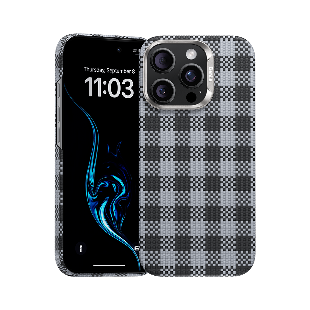 Benks ArmorVichy Case built with Kevlar® for iPhone 16 Pro Max - Black #pattern_black