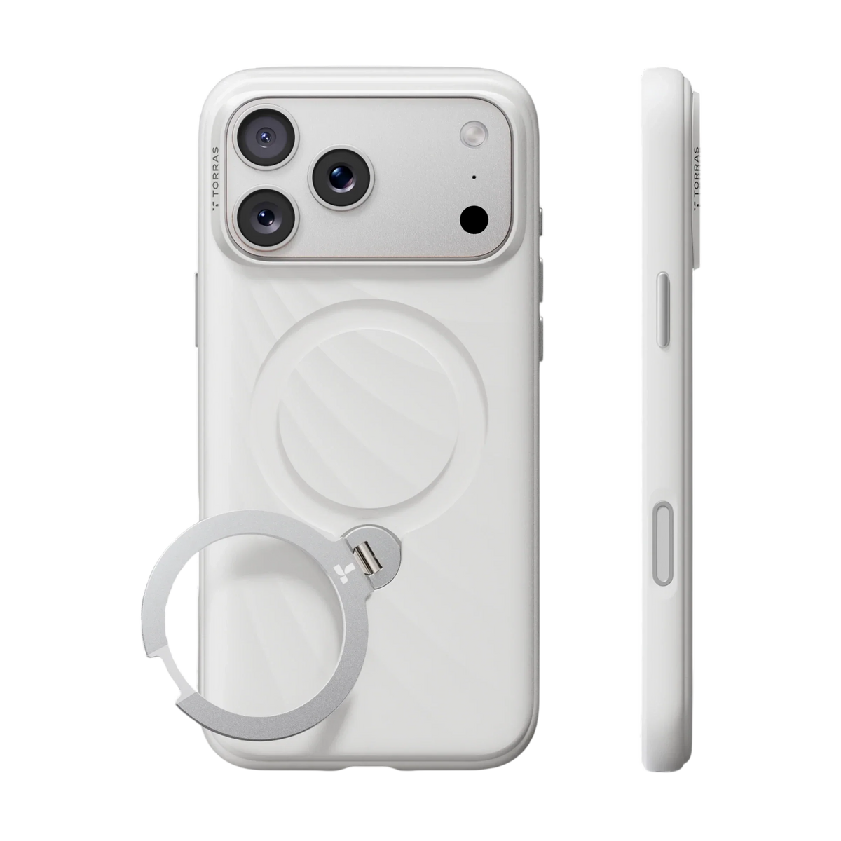Torras Ostand Q3 Silicone Case for iPhone 18 Pro Max - White