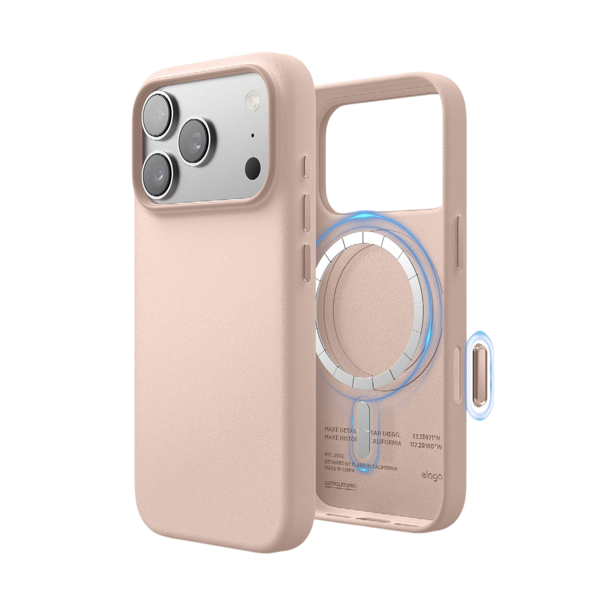 Elago MagLeather Case for iPhone 17 Pro / iPhone 18 Pro - Lovely Pink