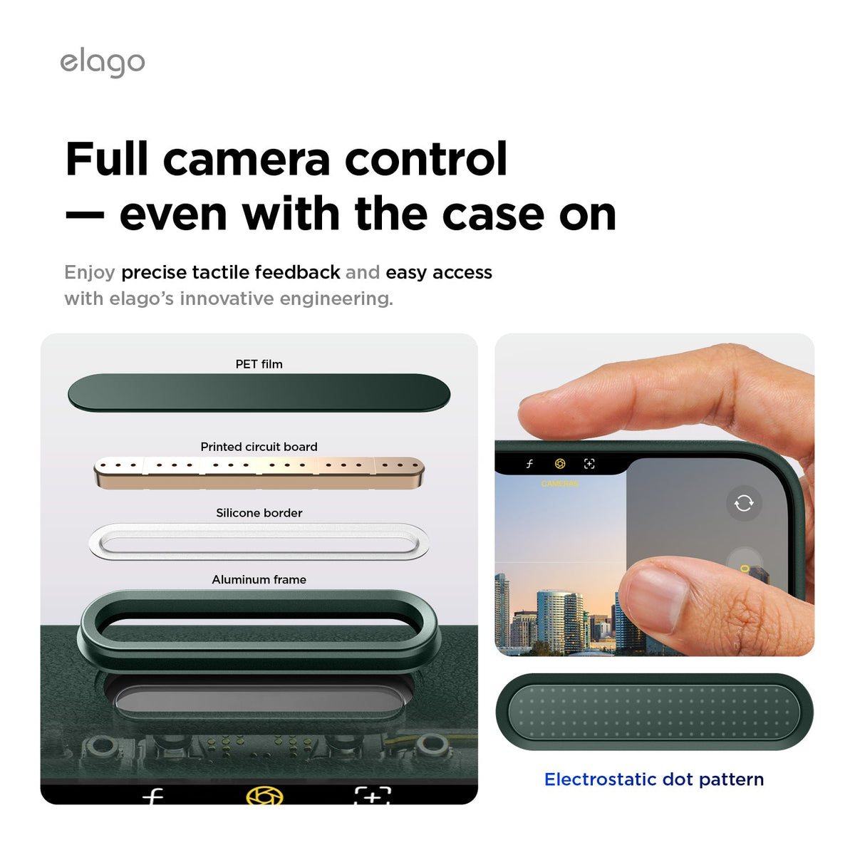 Elago MagLeather Case for iPhone 17 Pro / iPhone 18 Pro - Midnight Green
