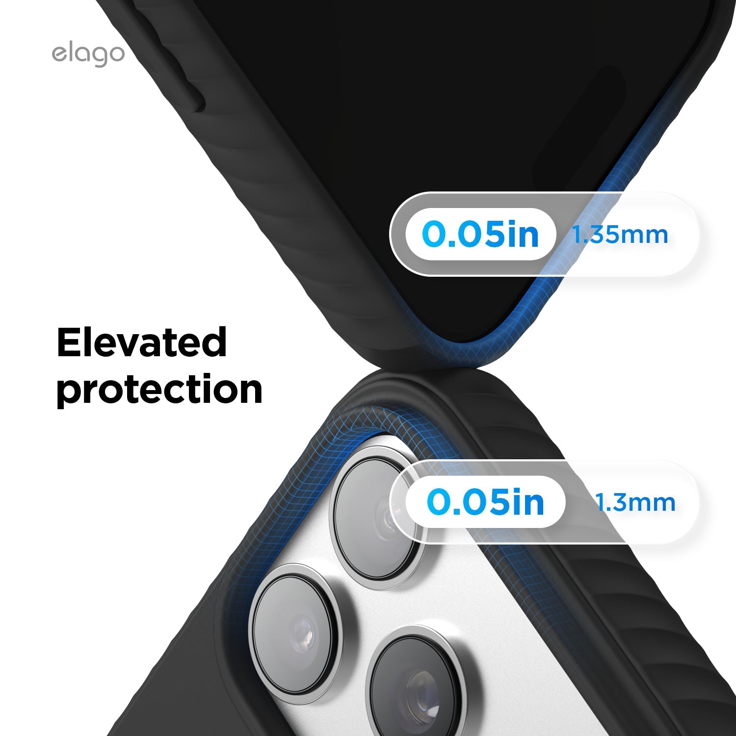 Elago MagRidge Silicone Case for iPhone 17 Pro / iPhone 18 Pro - Black