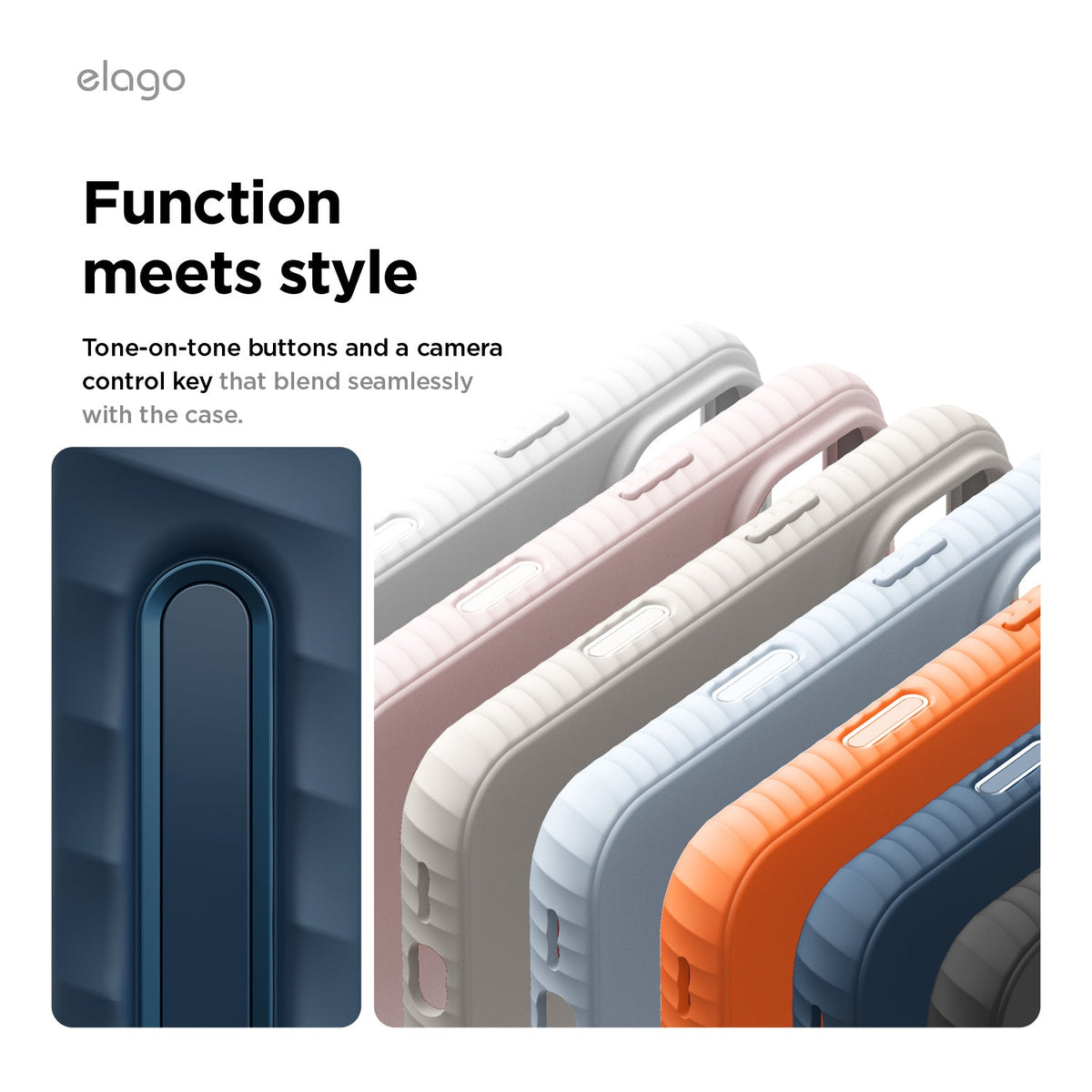Elago MagRidge Silicone Case for iPhone 17 Pro / iPhone 18 Pro - Jean Indigo