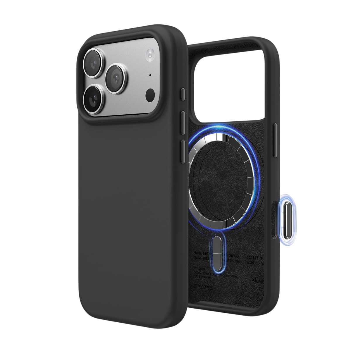 Elago Mag Silicone Case for iPhone 17 Pro / iPhone 18 Pro - Black