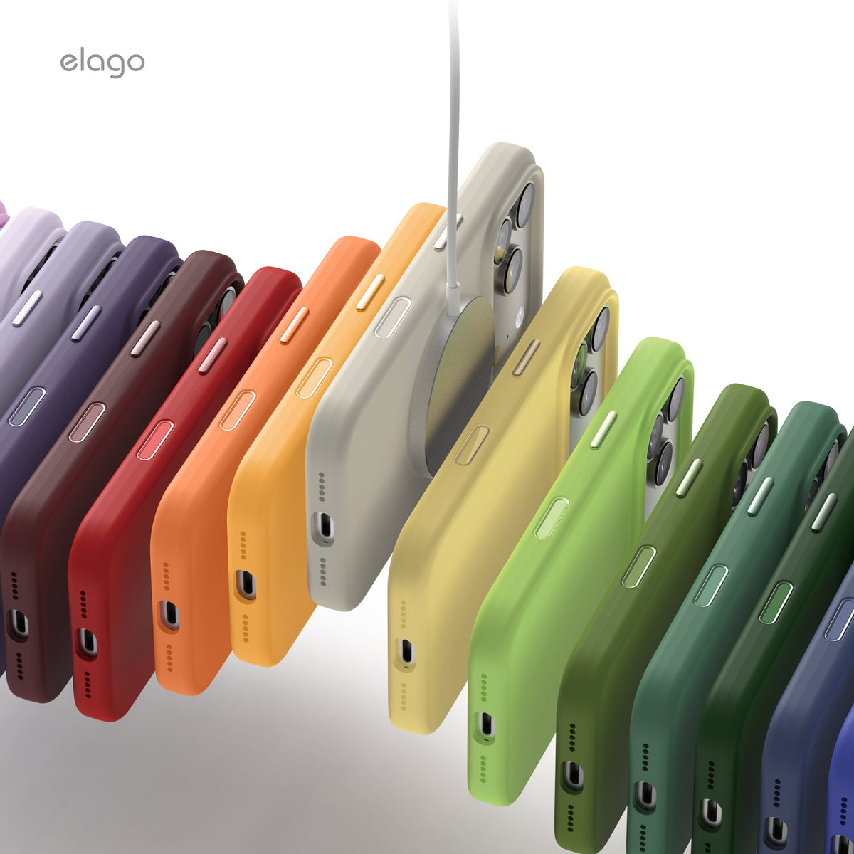 Elago Mag Silicone Case for iPhone 17 Pro / iPhone 18 Pro - Midnight Green
