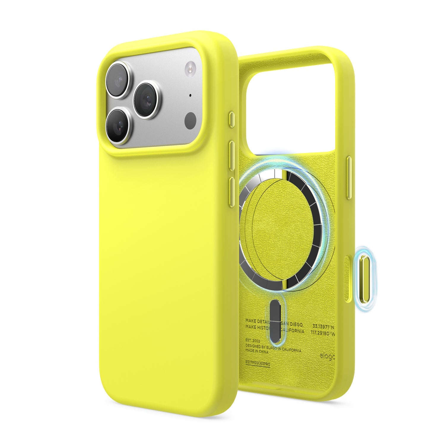 Elago Mag Silicone Case for iPhone 17 Pro / iPhone 18 Pro - Neon Yellow