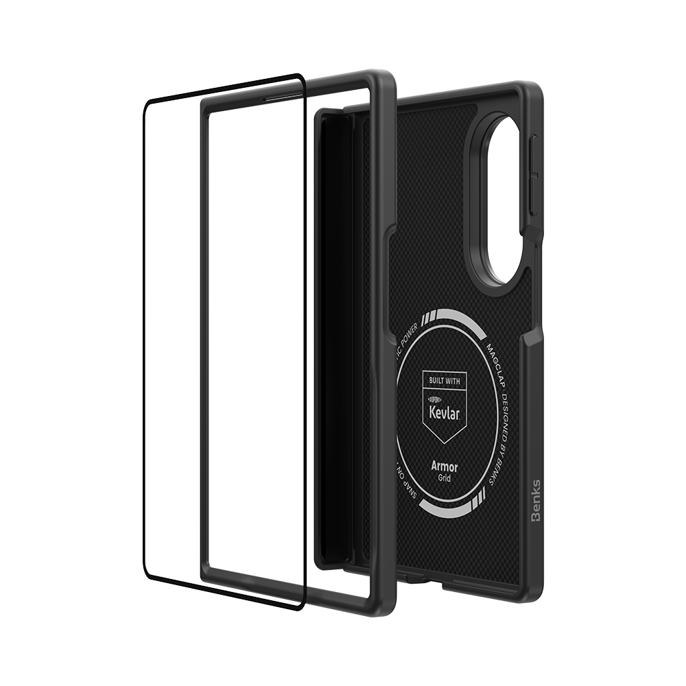 Benks ArmorGrid Pro Grand Combo built with Kevlar® for Samsung Galaxy Z Fold 8 / Z Fold 8 Ultra - Black #color_black