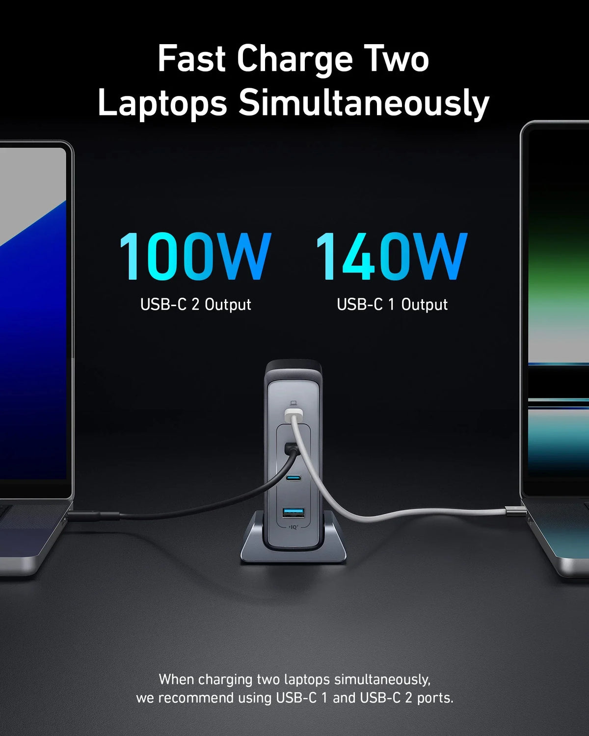 شاحن مكتبي Anker Prime 240W GaN (4 منافذ)