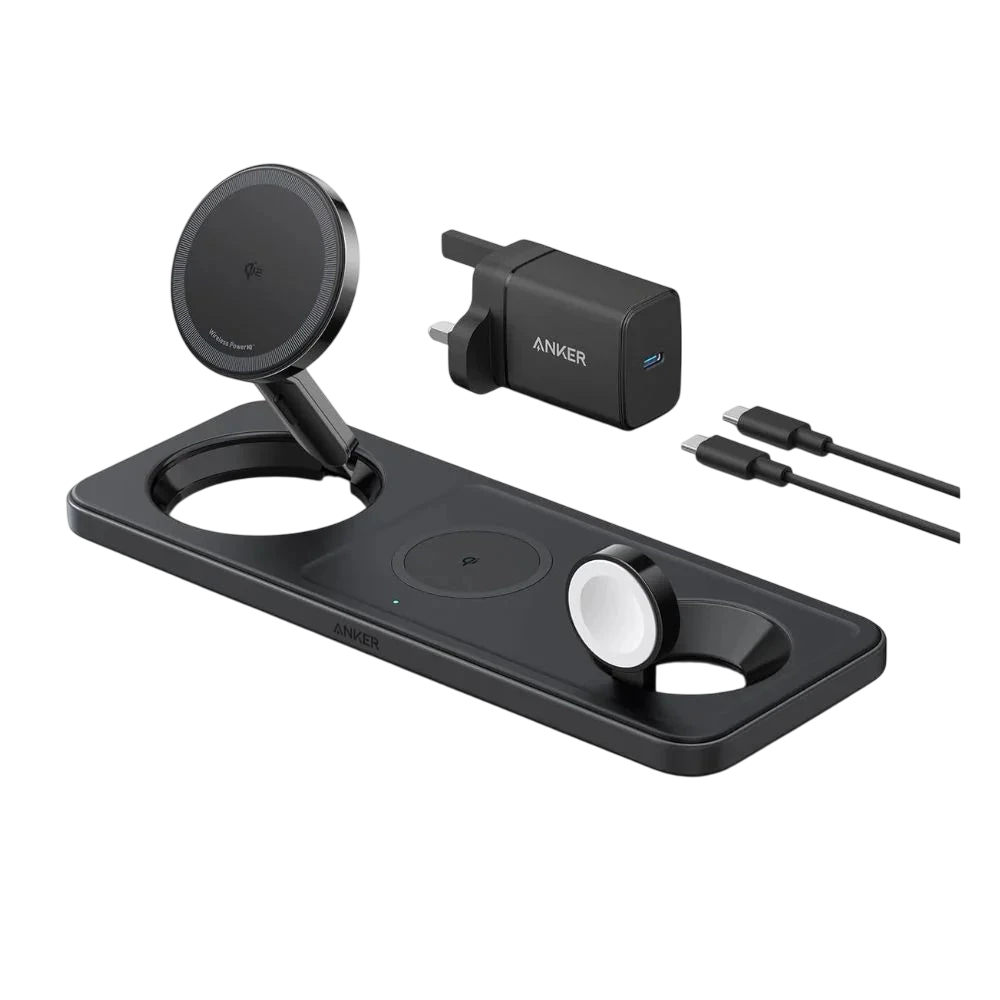 thumbnail image 2 of Belkin 2 In 1 Magsafe Wireless Charger 15W, Fast Charging Station For IPhone 16, 15, 14, 13 Series, AirPods, And More Black WIZ019ttBK - Best Buy 2 of 10