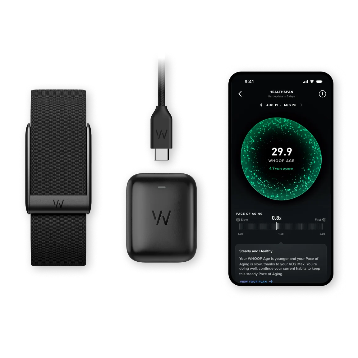 WHOOP – 5.0 Peak MG Health and Fitness Tracker with 12 Month Subscription - International Warranty