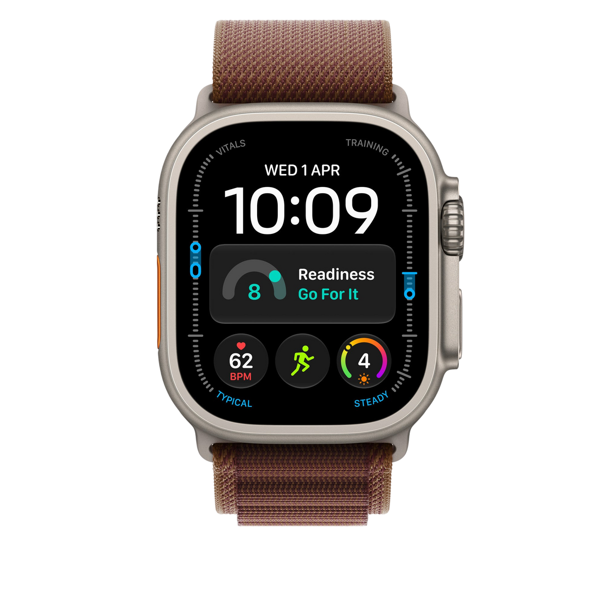 Apple Watch Ultra Alpine Loop (49mm) - Burgundy (Natural Titanium) - alternate view 2 #color_burgundy