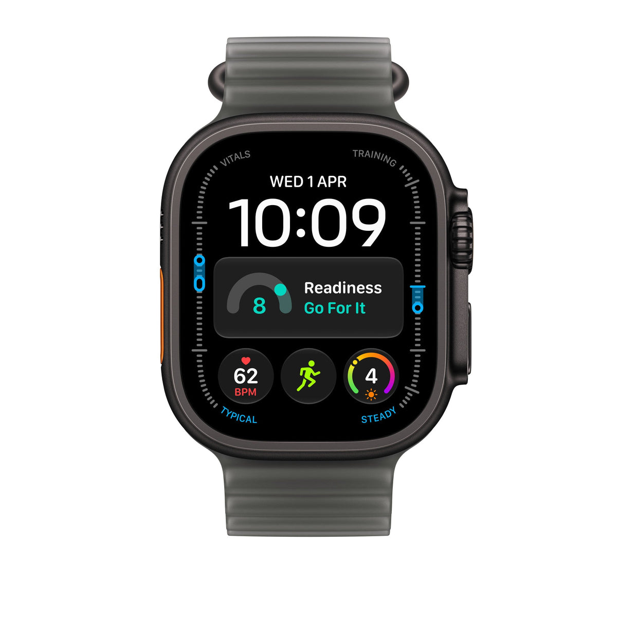 Apple Watch Ultra Ocean Band Extension (49mm) - Translucent Black (Black Titanium) - alternate view 2 #color_translucent-black