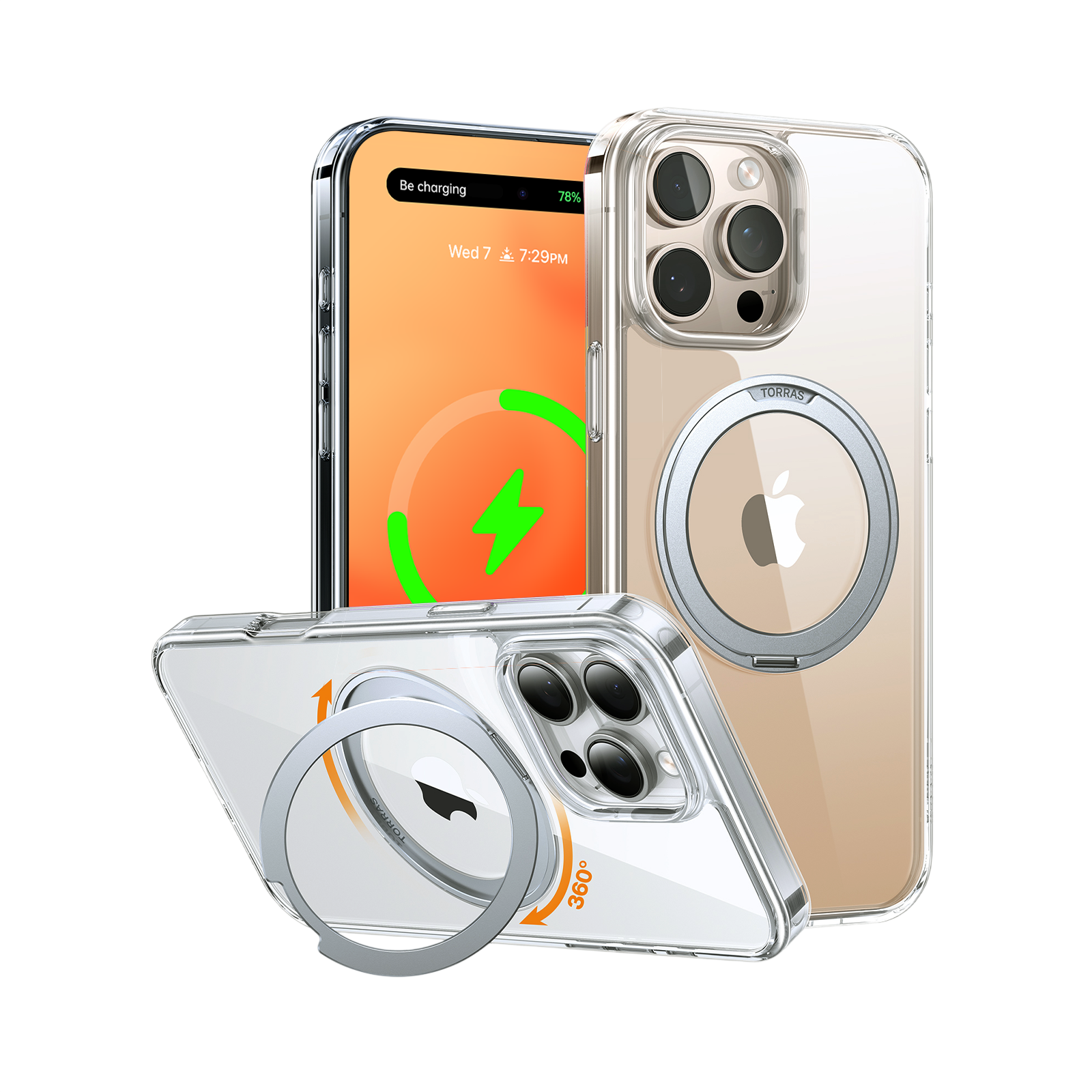 حافظة توراس Ostand Pro بحامل دوار 360° MagSafe لـ آيفون 16 برو