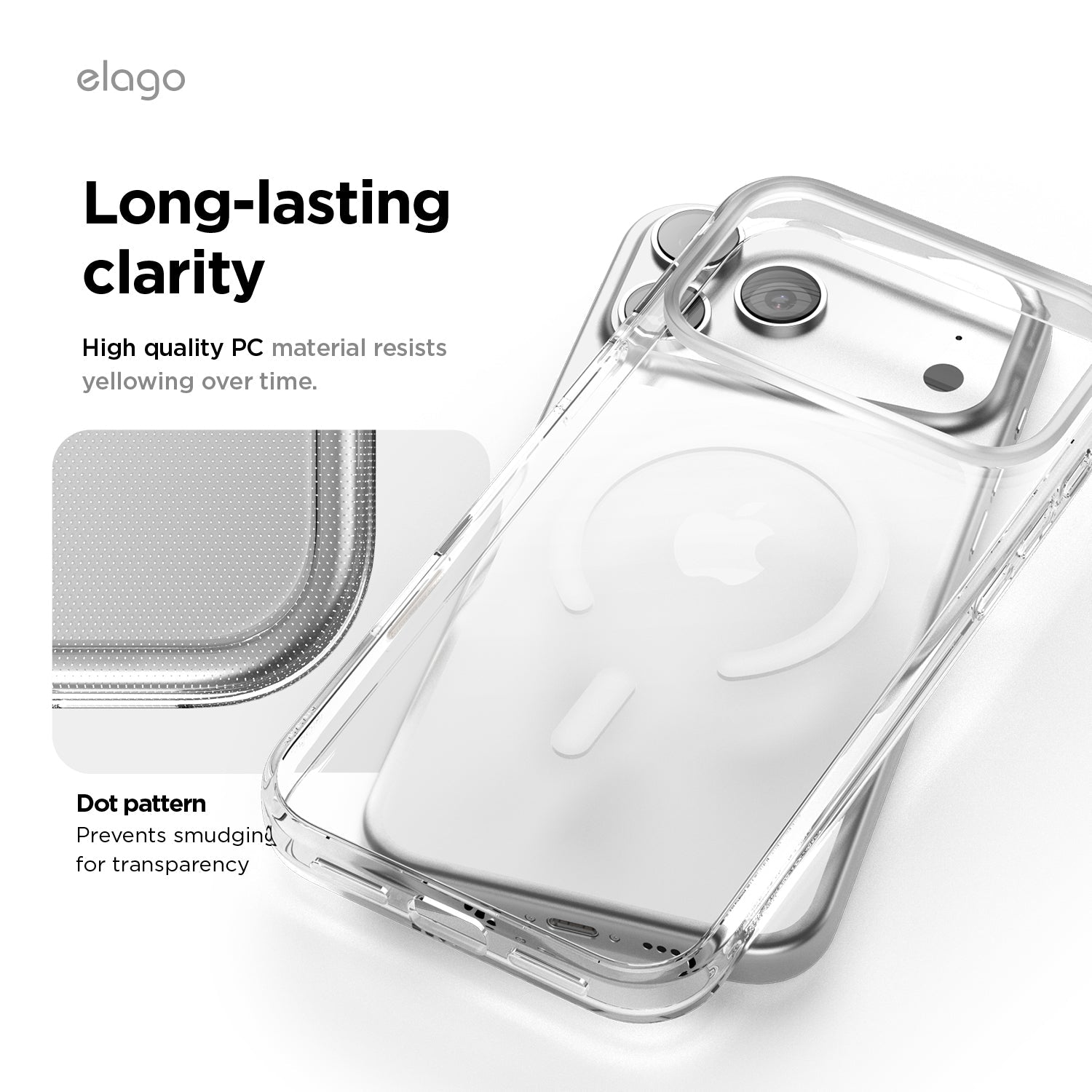 Elago MagHybrid Clear Case for iPhone 17 Pro Max / iPhone 18 Pro Max