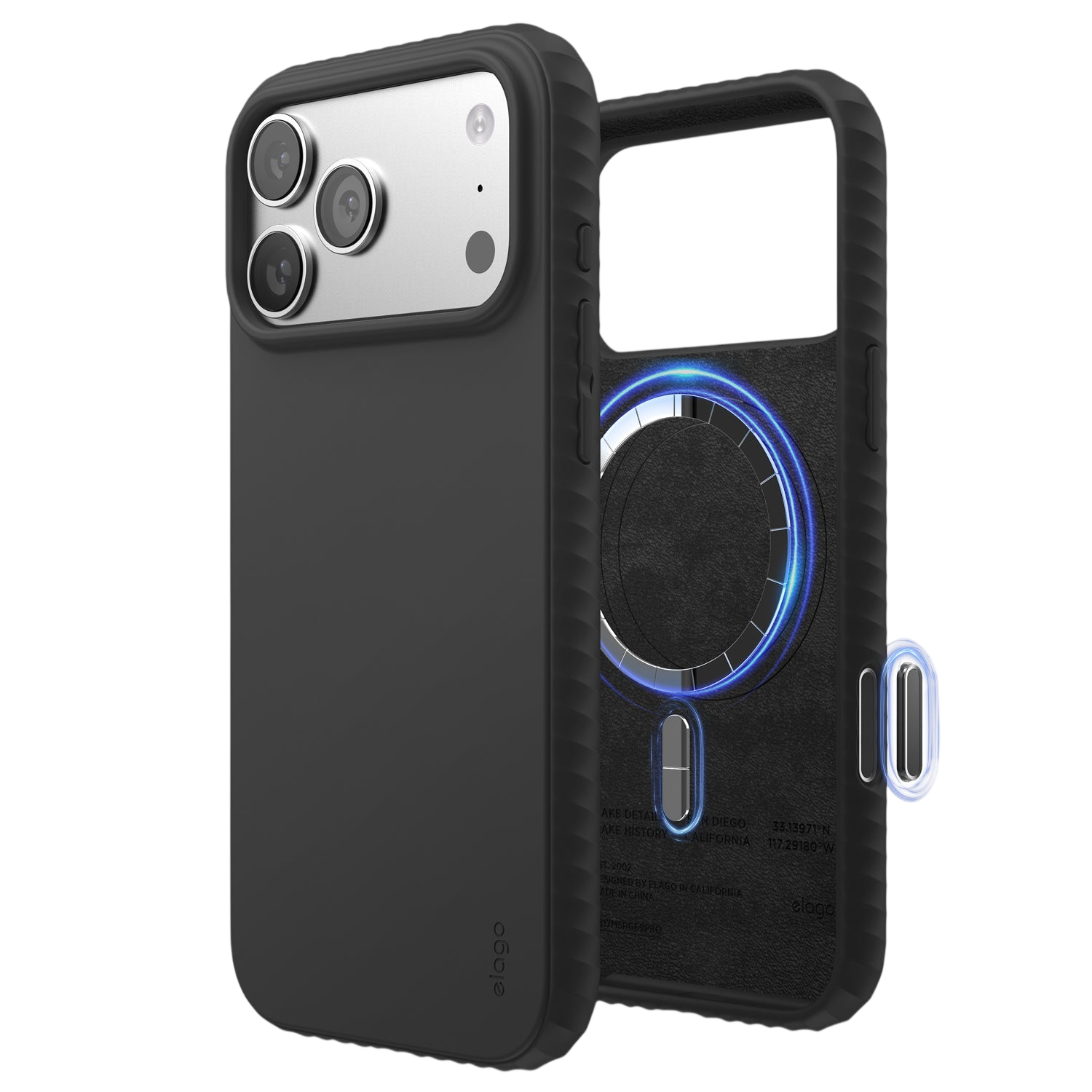Elago MagRidge Silicone Case for iPhone 17 Pro Max / iPhone 18 Pro Max - Black