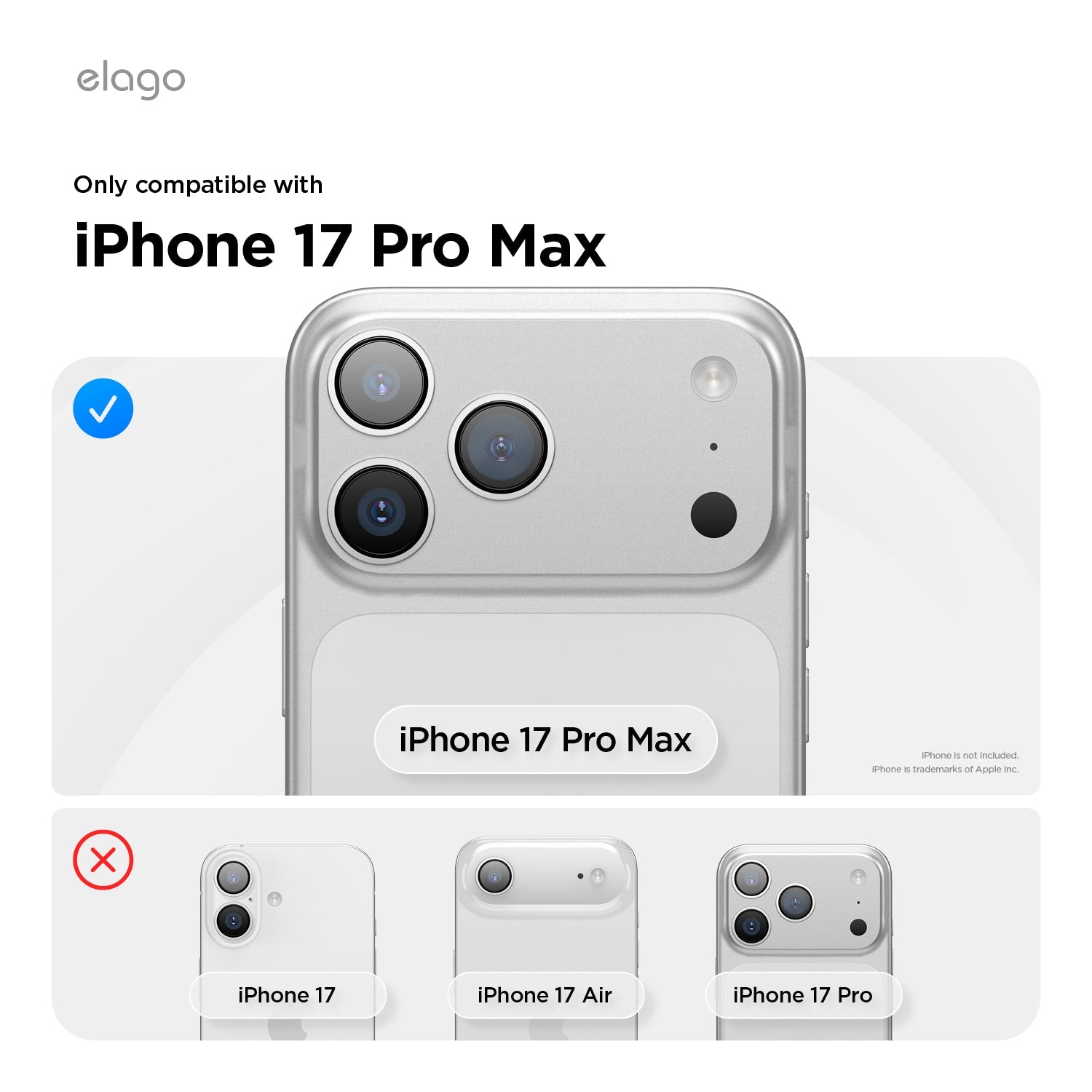 Elago MagRidge Silicone Case for iPhone 17 Pro Max / iPhone 18 Pro Max - Light Blue